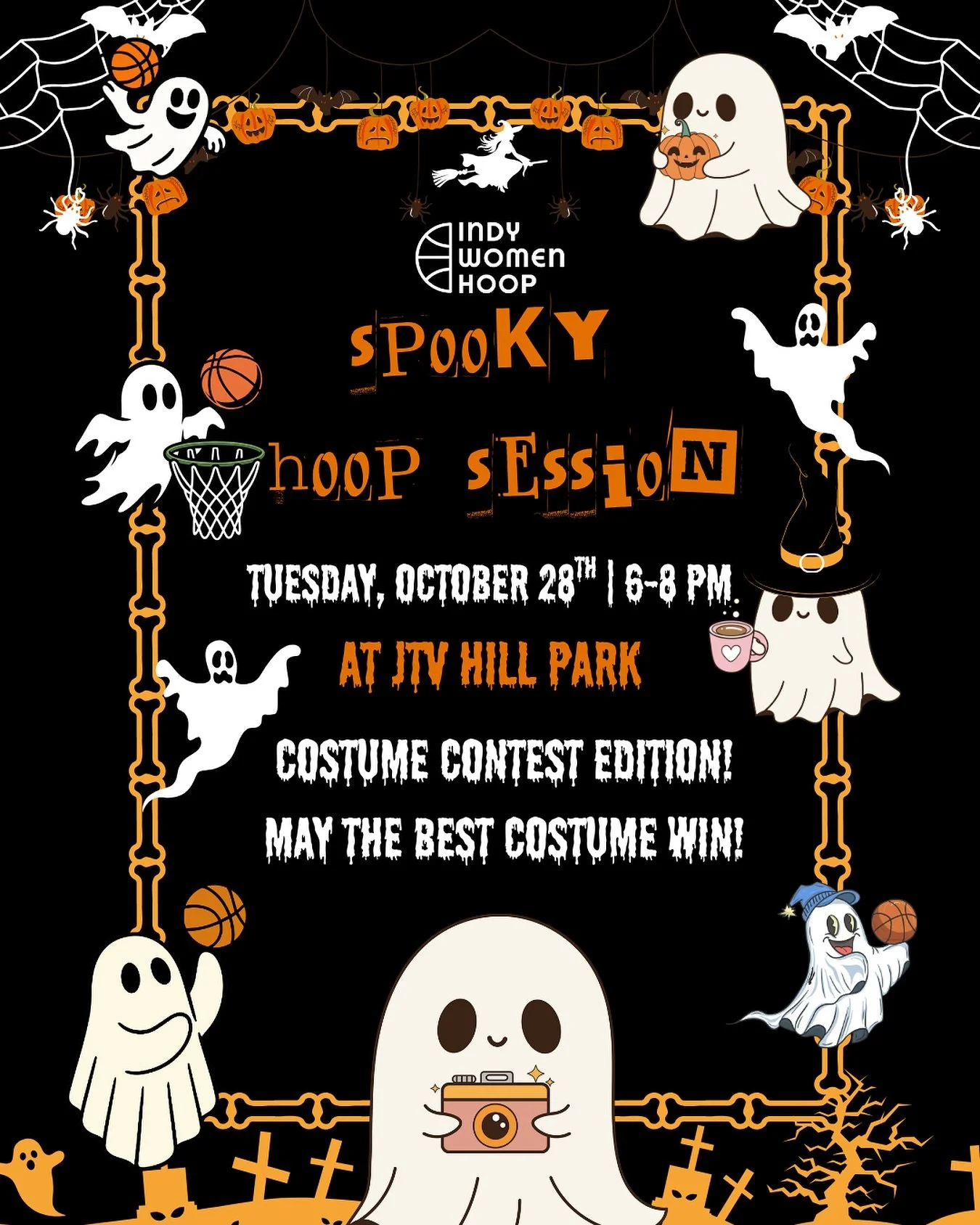 It&rsquo;s fall y&rsquo;all! Let&rsquo;s play! See you next week and bring your best costume to hoop in! Winner gets a prize 👀👀 RSVP at the link in our bio.