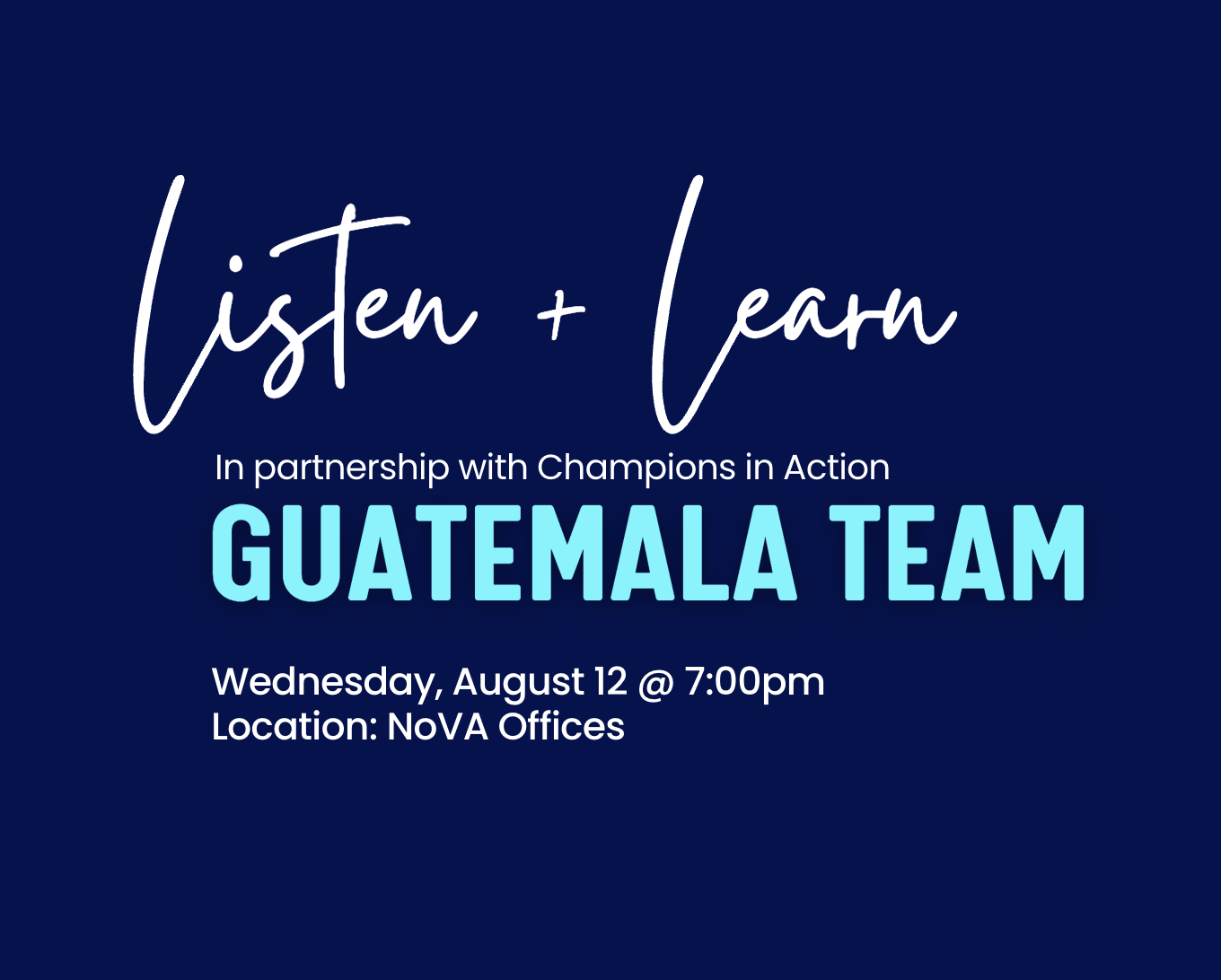 Listen + Learn: Guatemala