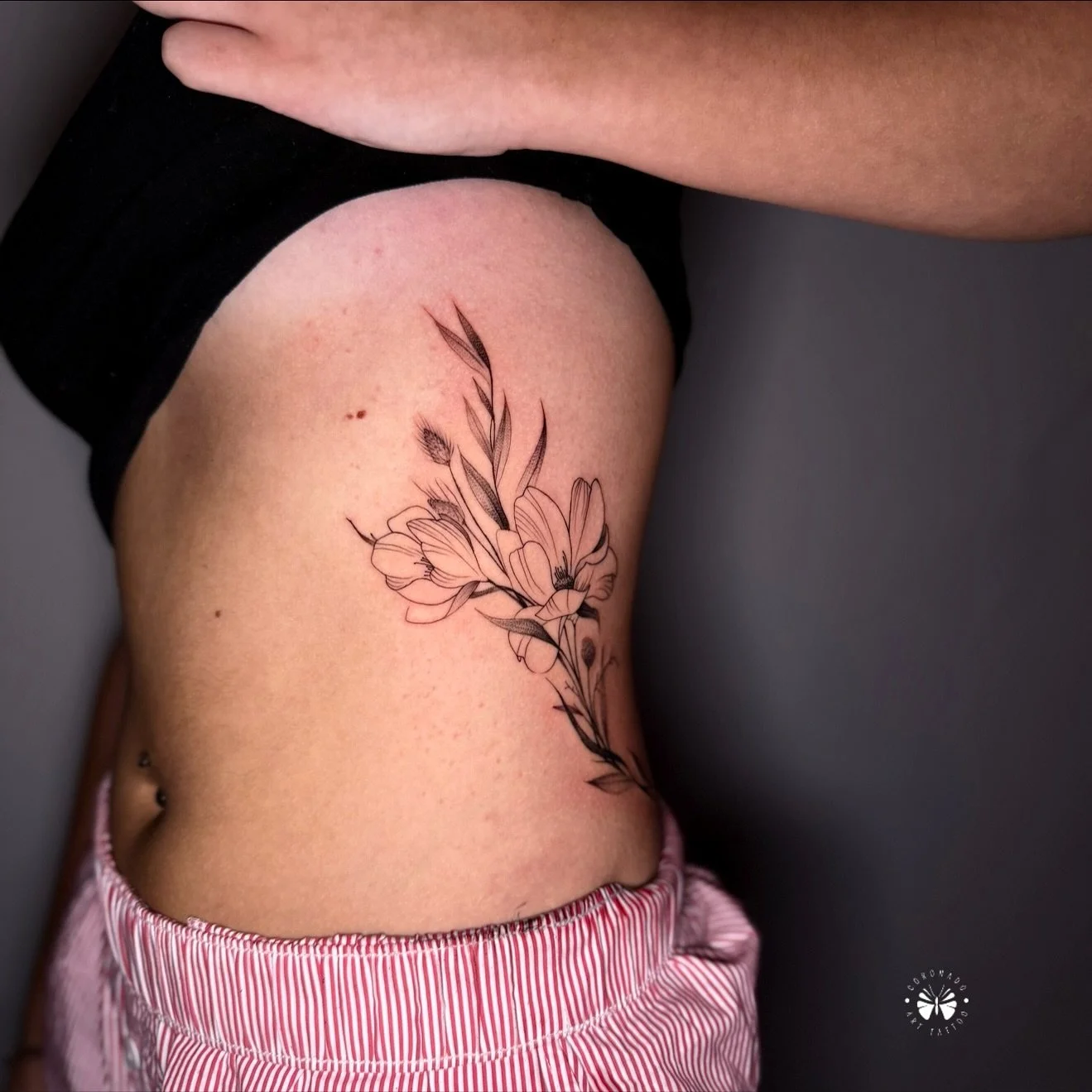 Fine line flowers tattoo ! Dm or text to Book 617-906-3191 ! 
Coronadotattoos.com 
.
.
.
 .
.
.
.
.
.
.
.
.
.
#tattoo  #tattoos #finelinetattoo