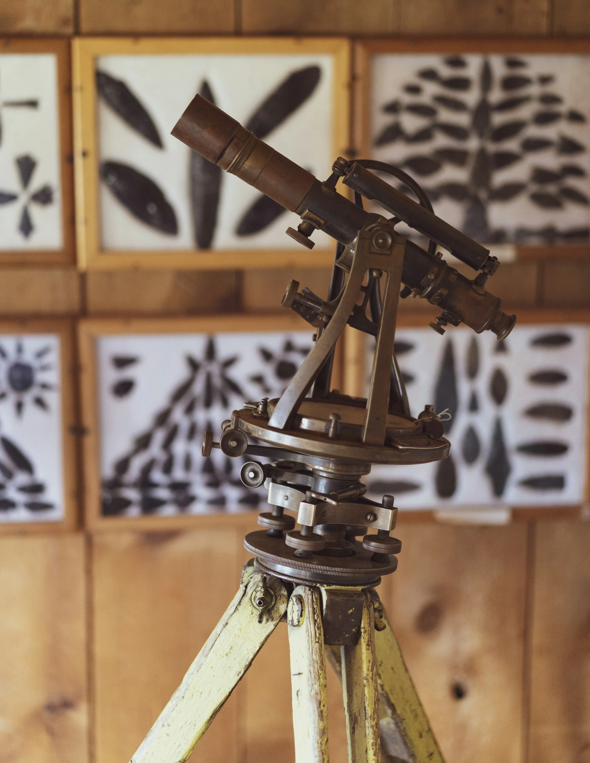 Image of antique surveying equipment.