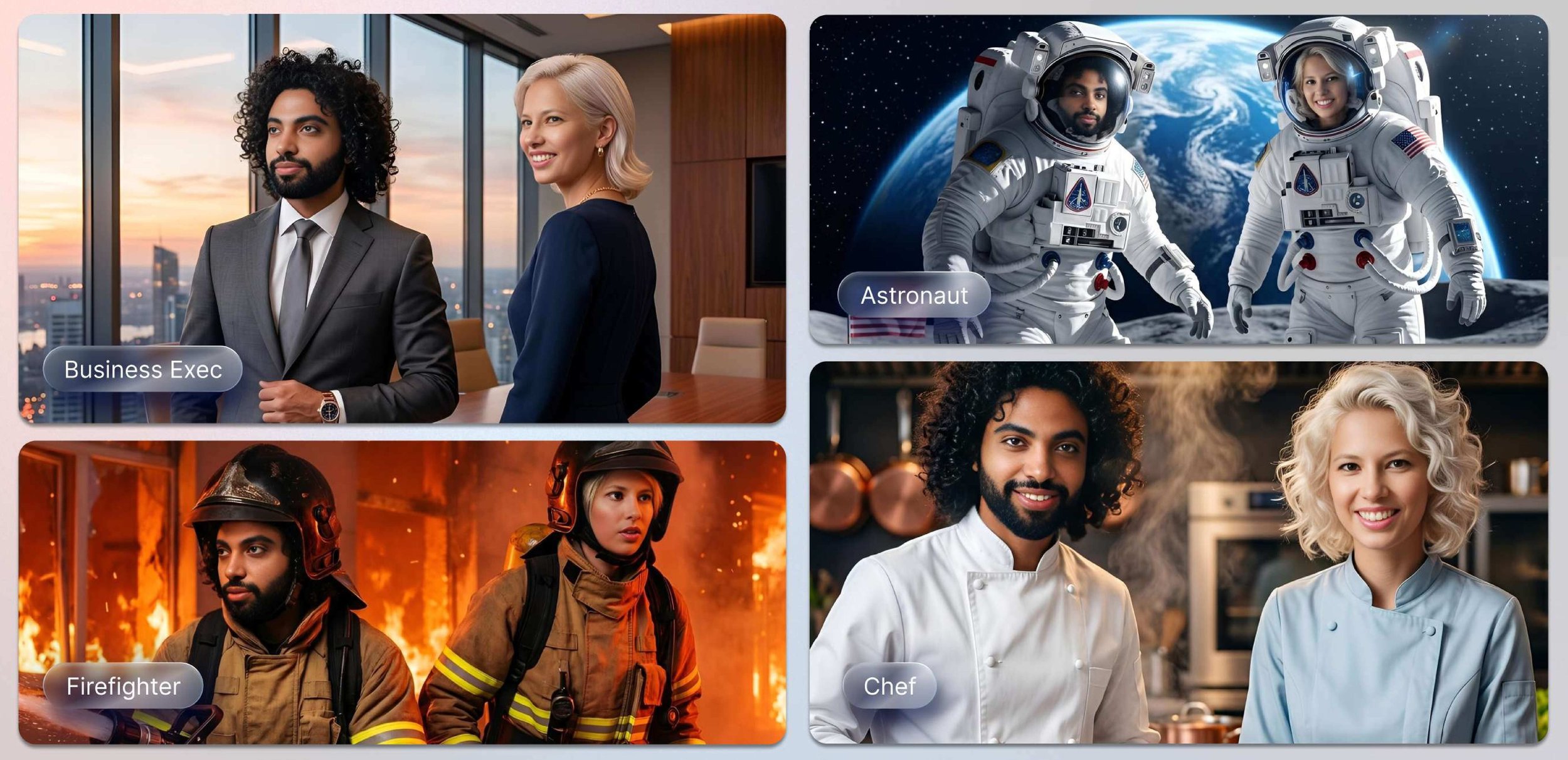AI Photo Booth Professions

Step into your dream career with AI MultiVerse Professions by Xpressbooth. In just one photo, our AI Photo Booth transforms guests into realistic, professional portraits of their chosen occupation, creating an unforgettabl