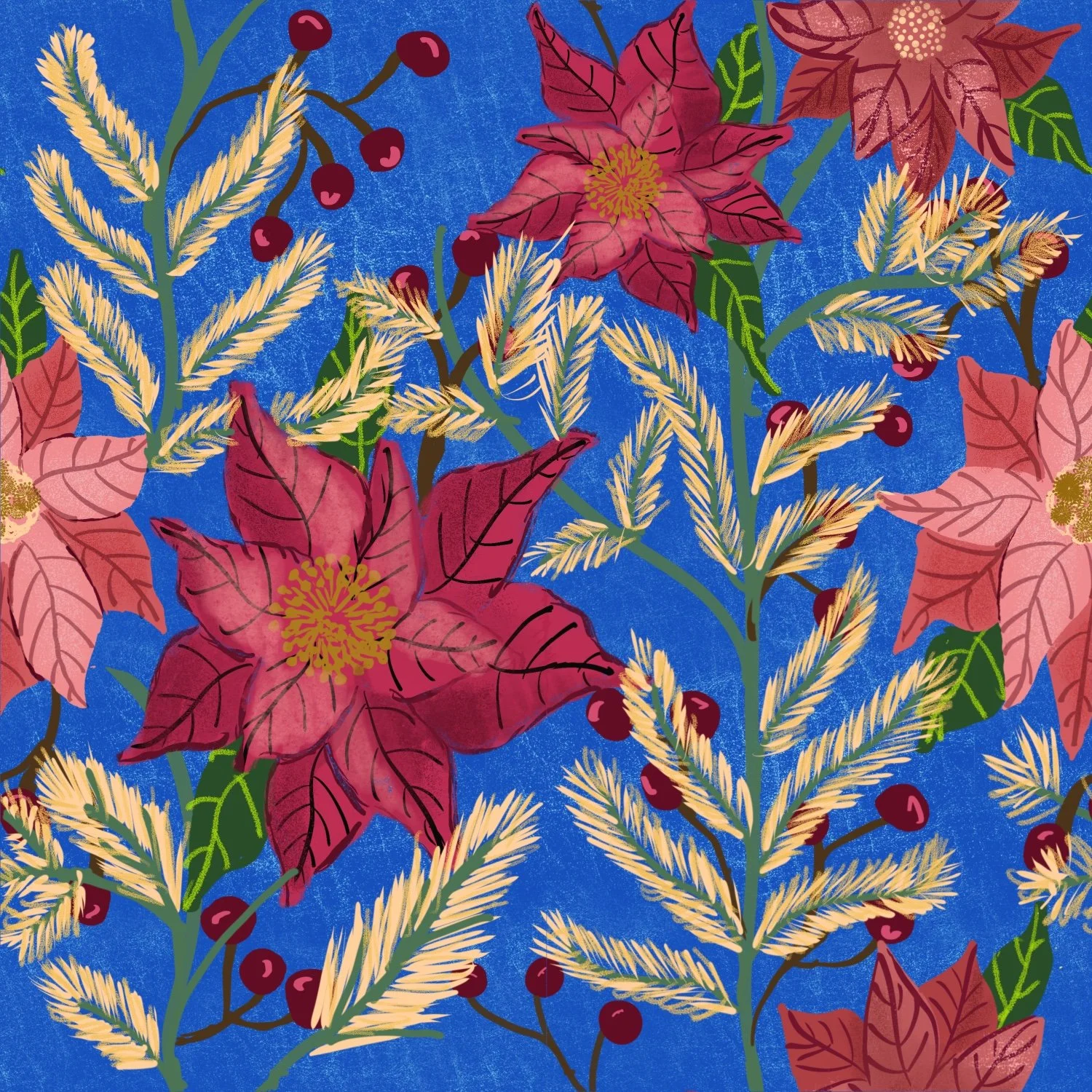 Festive Winter Cheer | Bright Blue Holiday Designs