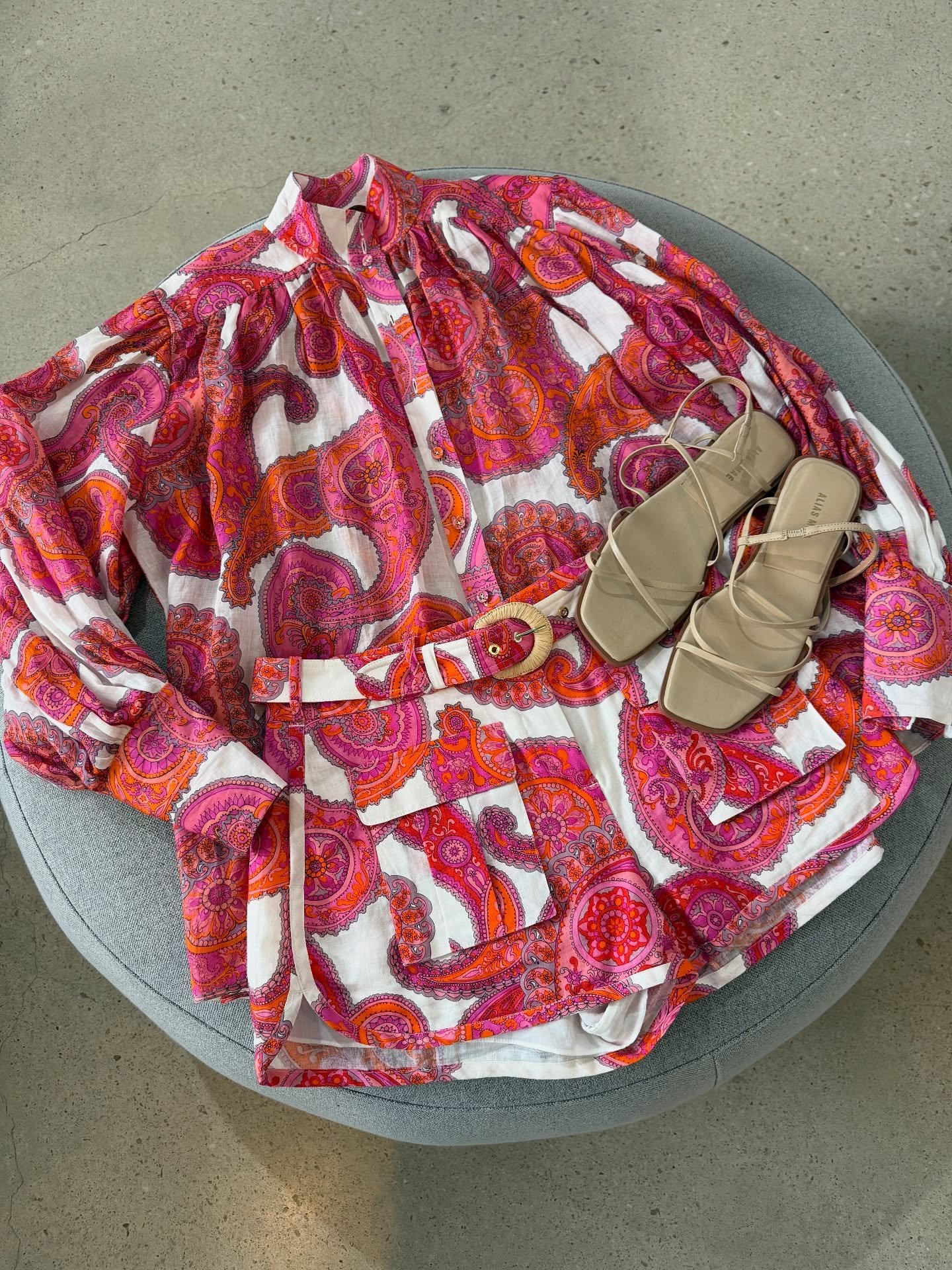 These won&rsquo;t last long! 💕

Image 1:
Zimmerman pink blouse - size 1 - $120 SOLD
Zimmerman pink shorts - size 1 - $100 SOLD
Alias Mae sandals - size 39 - $25

Image 2:
By Marlene Birger blazer - $200
By Marlene Birger trousers - size 42 - $110
Wi