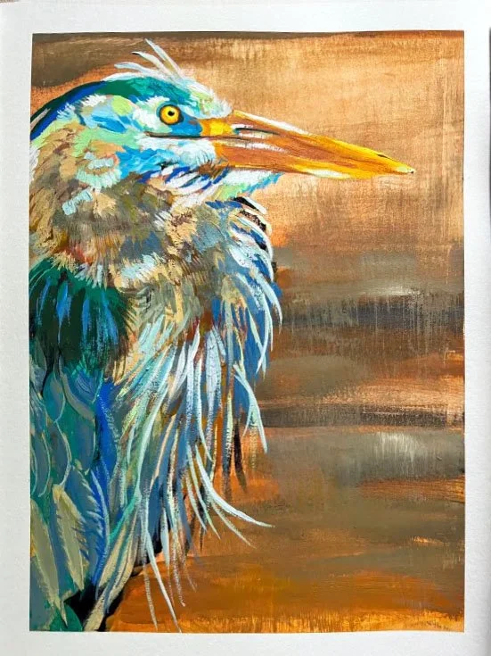 Heron at Dusk
-
Gouache