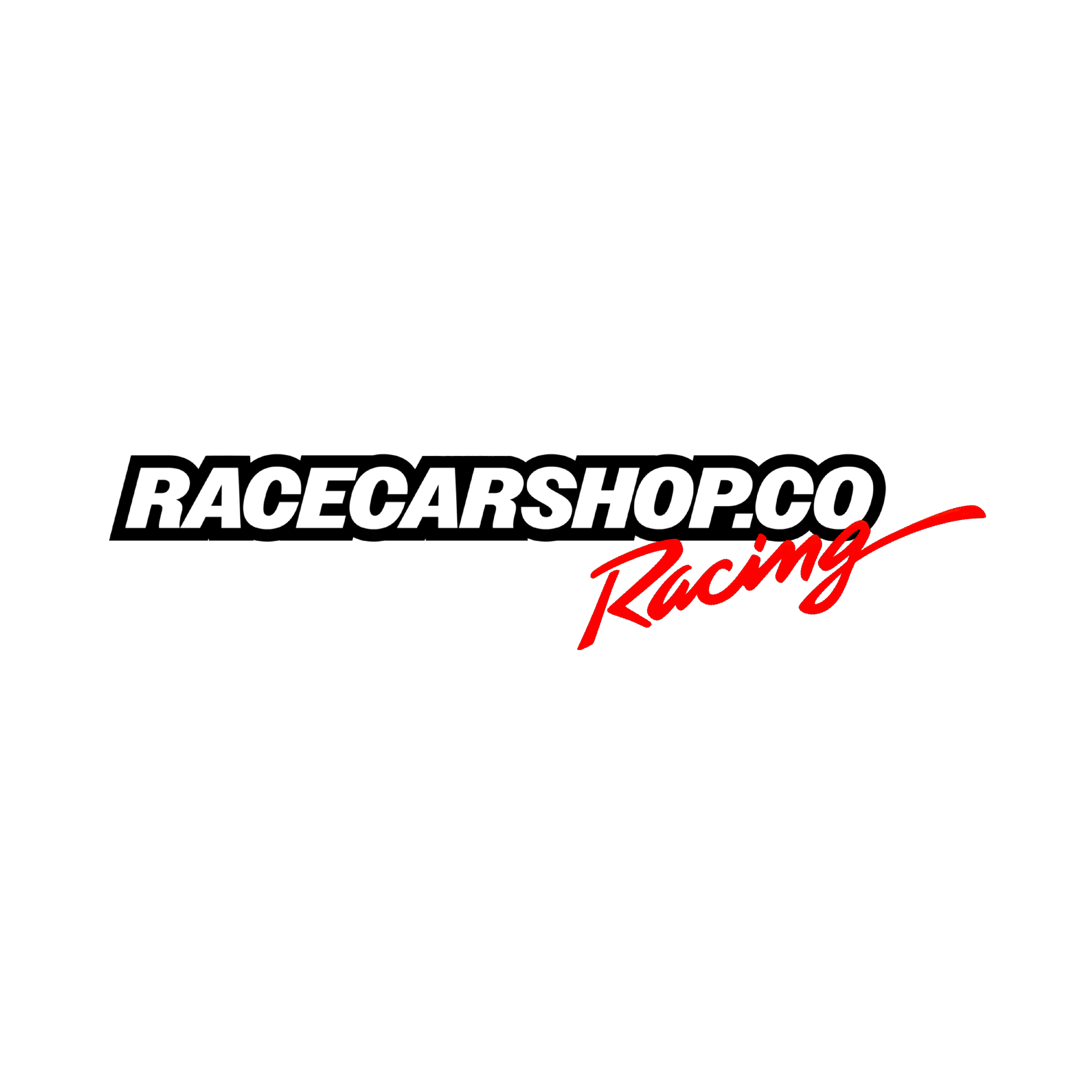 RACECARSHOP.CO hard logo sticker