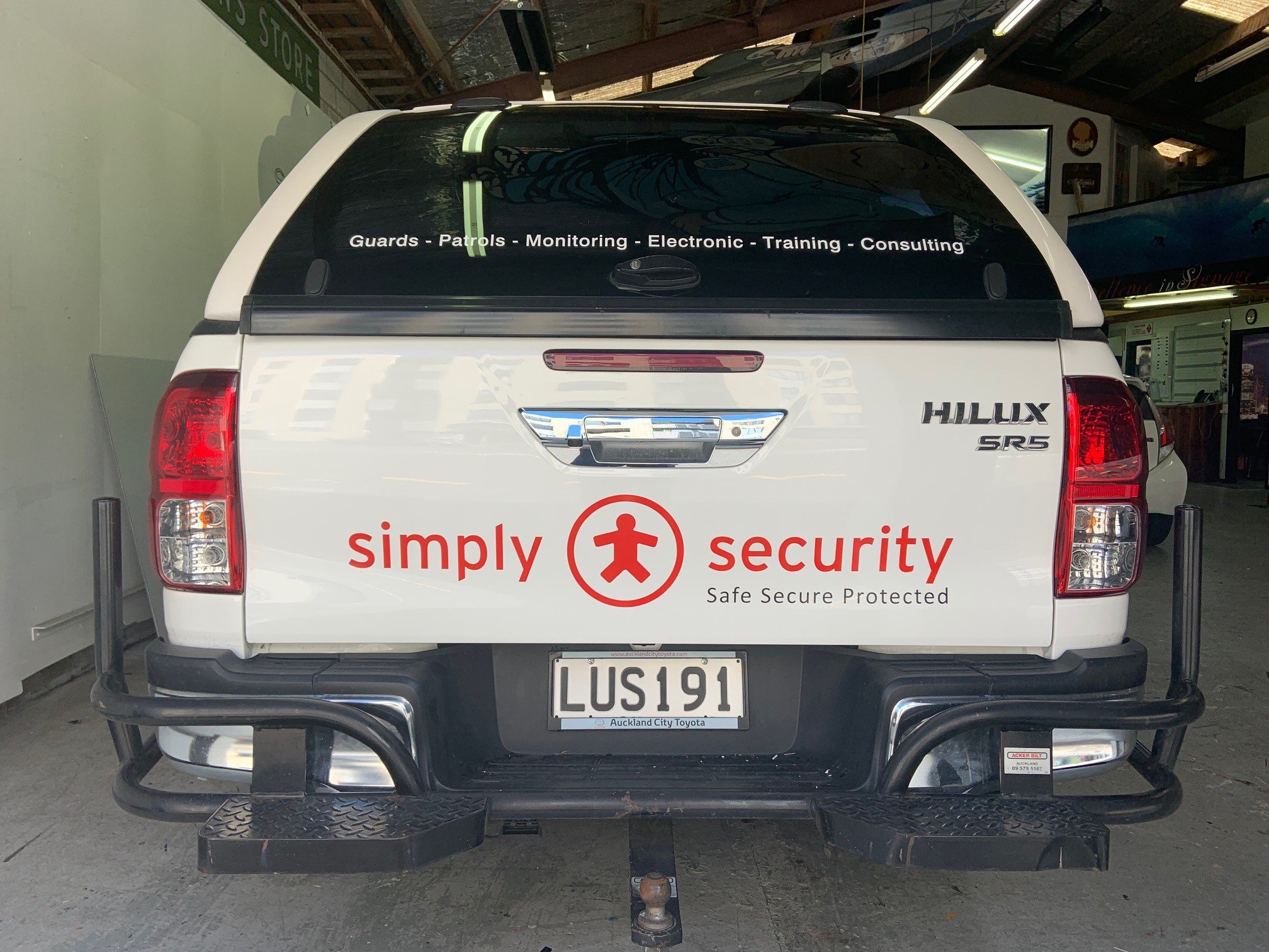 Simply Sercurity Toyota HiLux ute signage 1.jpg