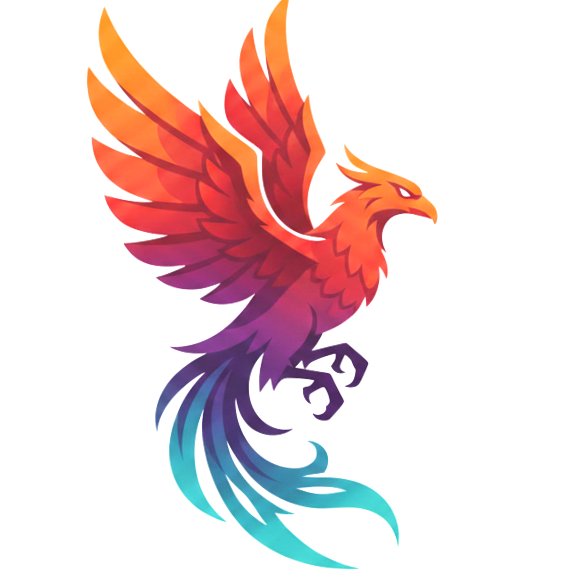 Blueprint Therapy Services logo — a phoenix illustration in orange, red, and purple