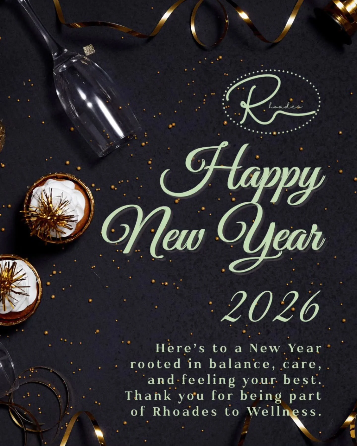 🎉 Happy New Year from all of us at Rhoades to Wellness! ✨
Here&rsquo;s to a year filled with health, peace, and moments that truly nourish your mind, body, and soul. 💛 Let&rsquo;s make 2026 your best year yet!

#HappyNewYear #RhoadesToWellness #New