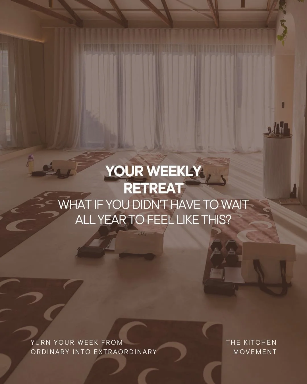 Your Weekly Retreat.
What if you didn&rsquo;t have to wait all year to feel like this?
Pilates to strengthen and lengthen.
Yoga to move with intention.
Sound healing to quiet the noise.
Women&rsquo;s circle to reconnect with yourself.
Sauna + ice bat
