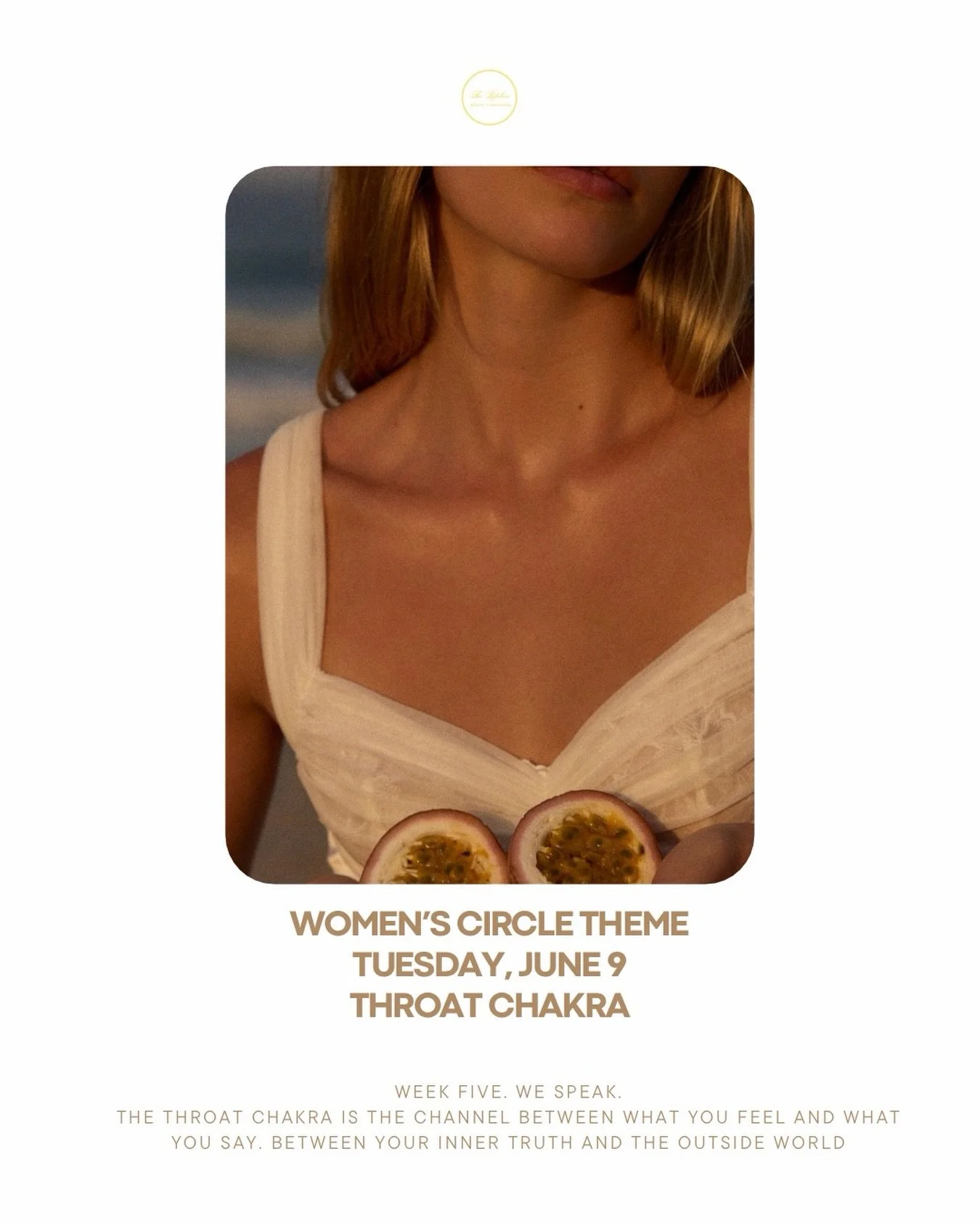 Week five. We speak.

The throat chakra is the channel between what you feel and what you say. Between your inner truth and the outside world.

When it&rsquo;s balanced, you speak honestly. You ask for what you need. You say no without guilt and yes 