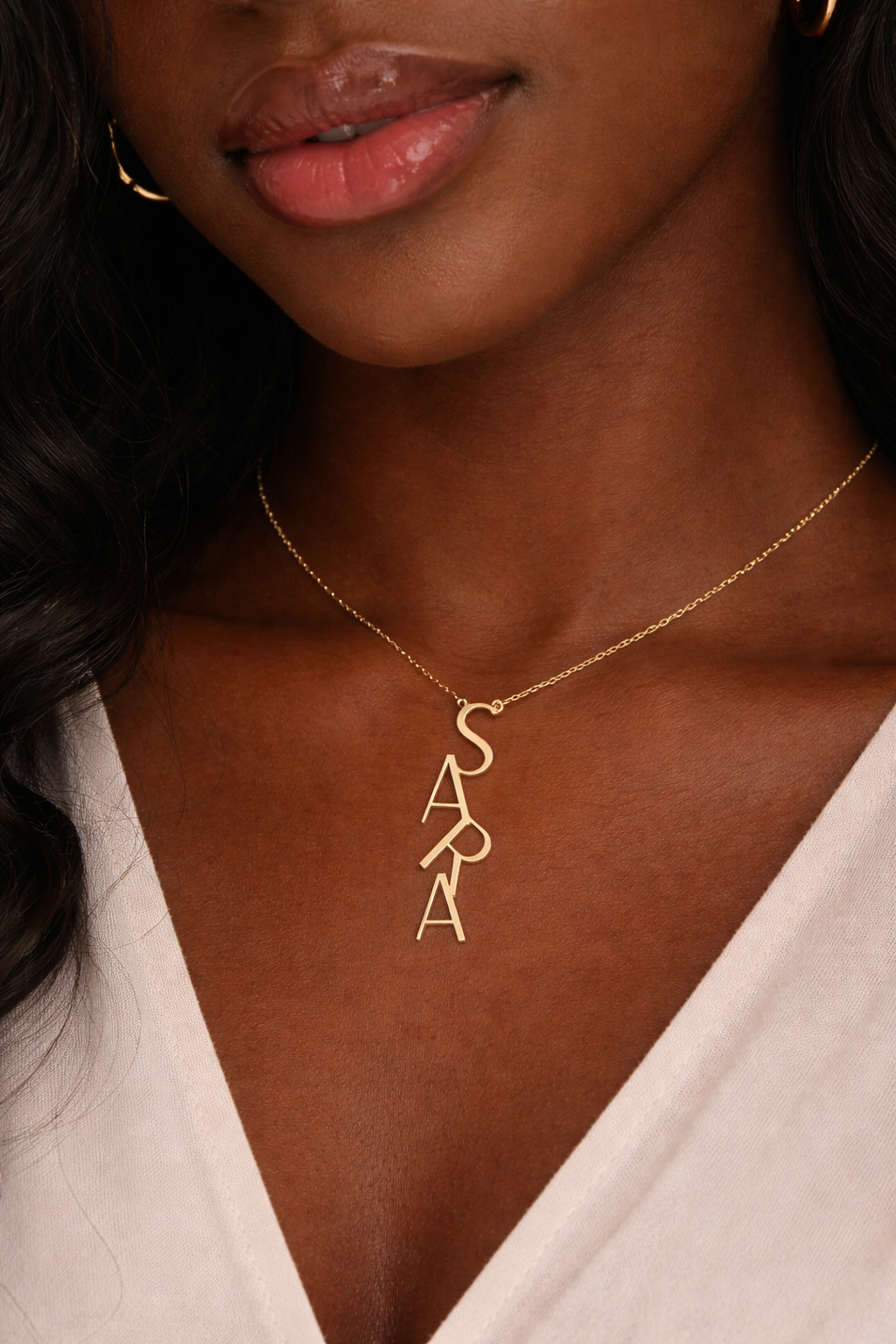 Say Our Names - Personalized Name Drop Necklace