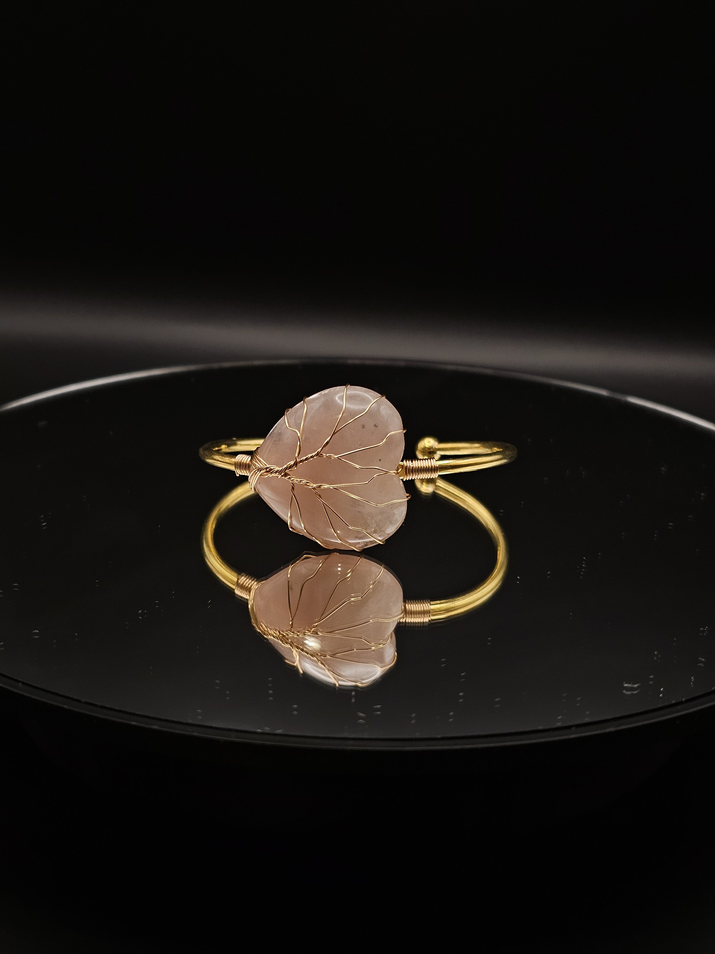 Strawberry Quartz Heart Bangle