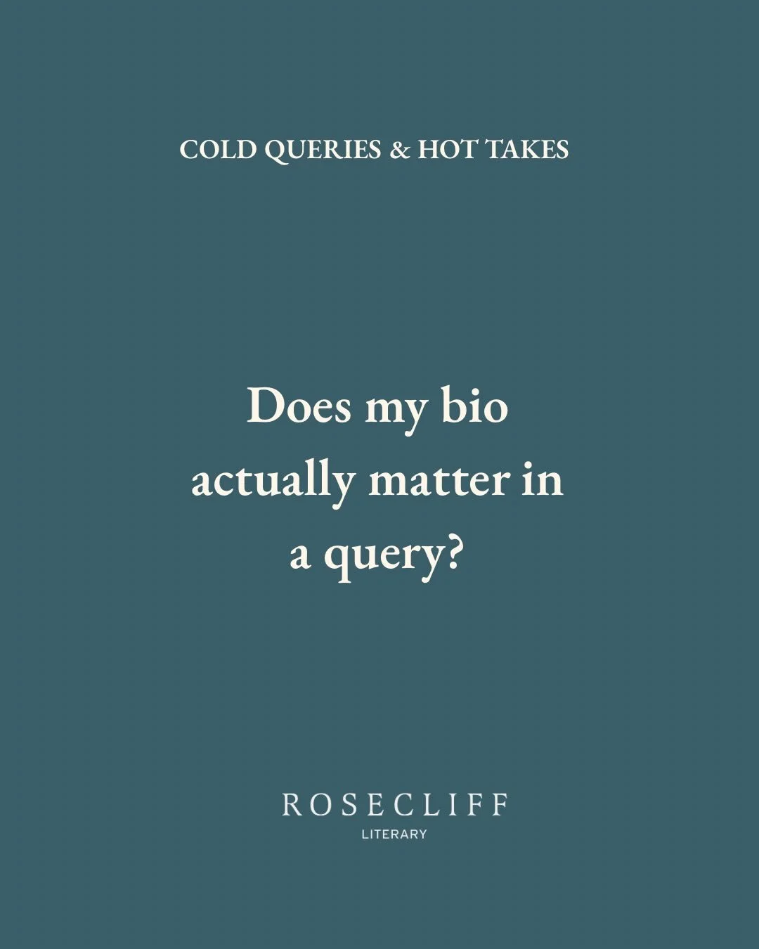 Does your bio matter? Well, only if you stop treating it like a scrapbook.

If you want to fix yours, try this:

&bull; Relevant &gt; charming.
If it doesn&rsquo;t help us understand your work, it goes.

&bull; Authority counts.
Expertise connected t