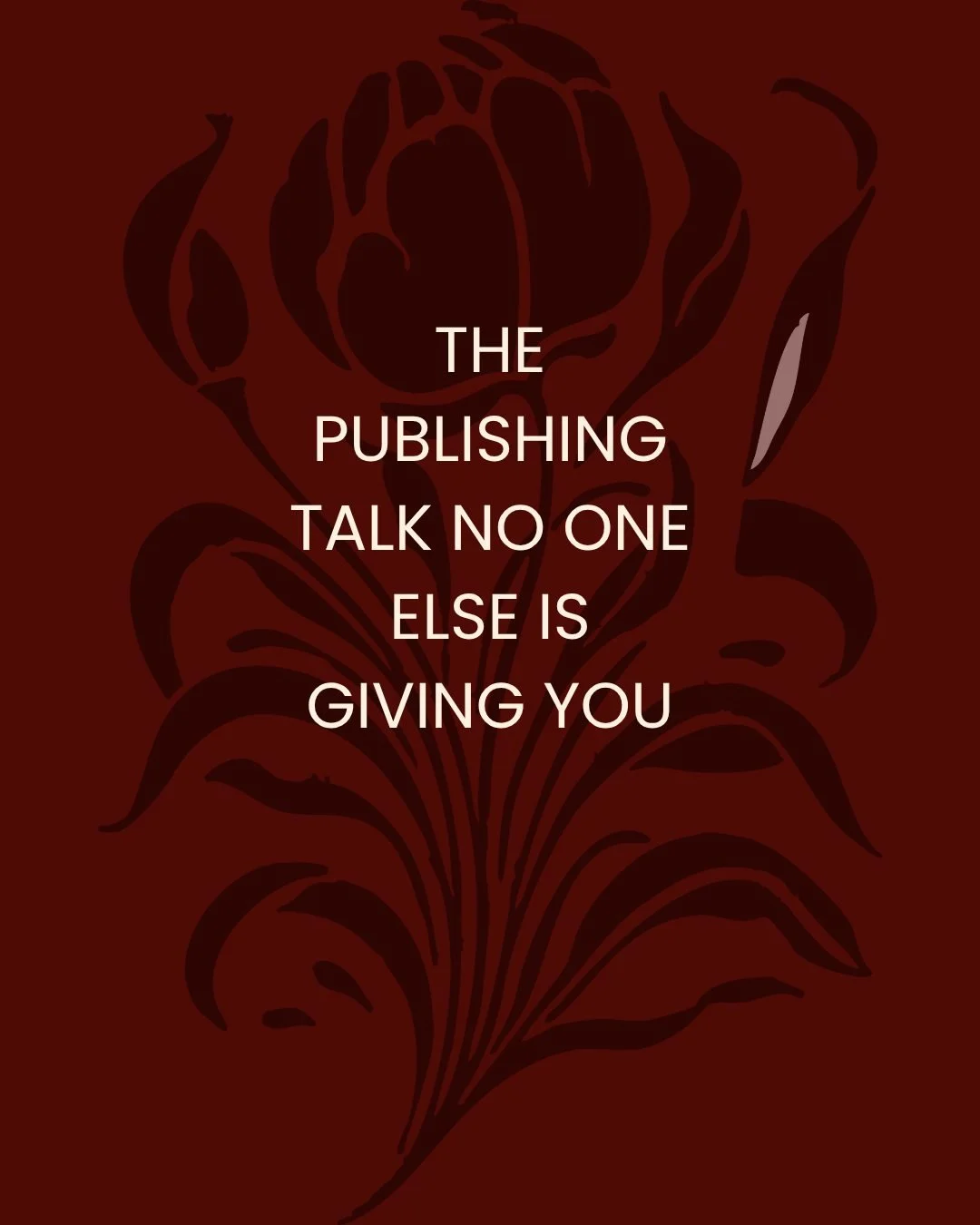 Tired of drowning in query confusion?
It's time for real talk, babes. 

Join us live for the publishing advice no one else is giving you. We break down the industry jargon and give you a clear next step for your writing journey.

Seats are free&mdash