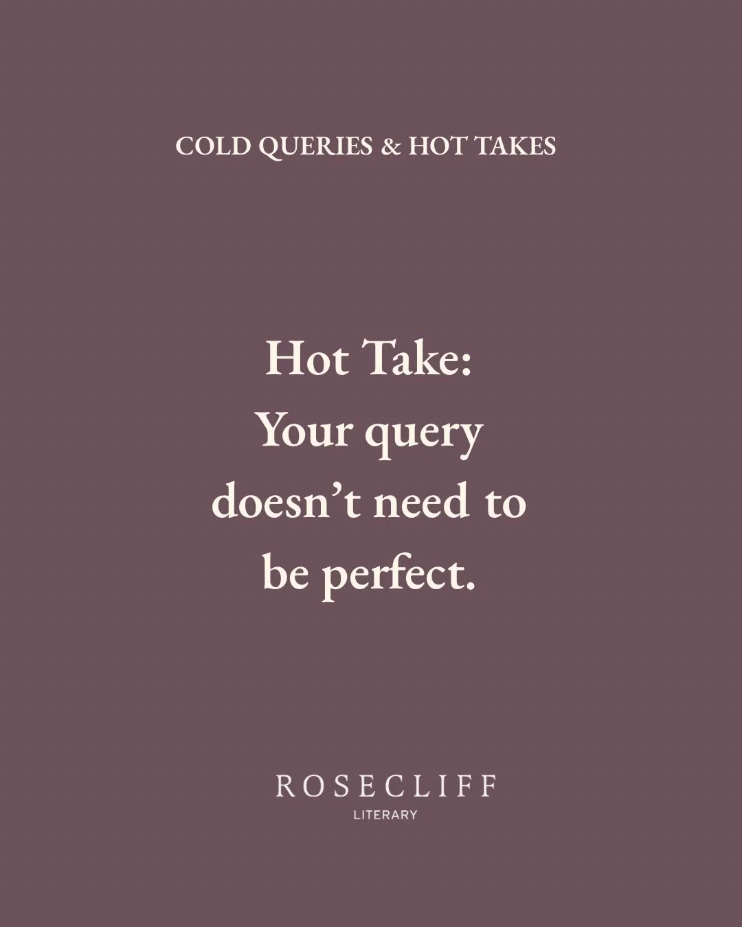 Writers get so stressed about making the query perfect, but perfection has never been the thing that gets the request. 

What matters is whether the letter actually reflects the book you wrote. If you can name the core of the story and the problem dr