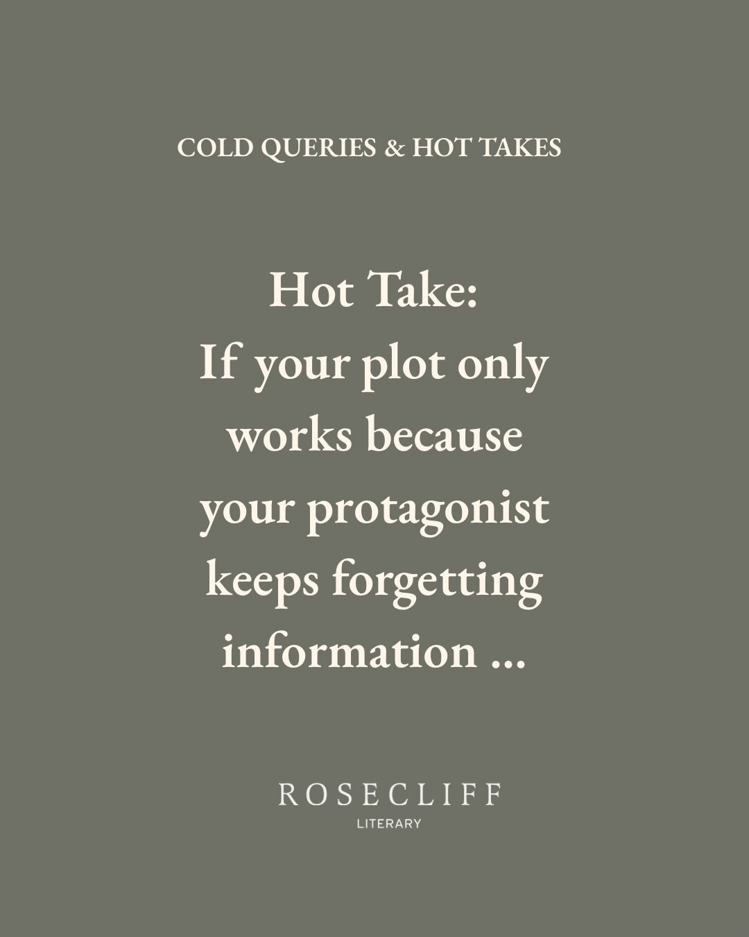 Writers call it a twist.
Agents call it: &ldquo;Ah, the plot is held together by selective memory.&rdquo;
No shame. Just a revision note disguised as a wake-up call.
