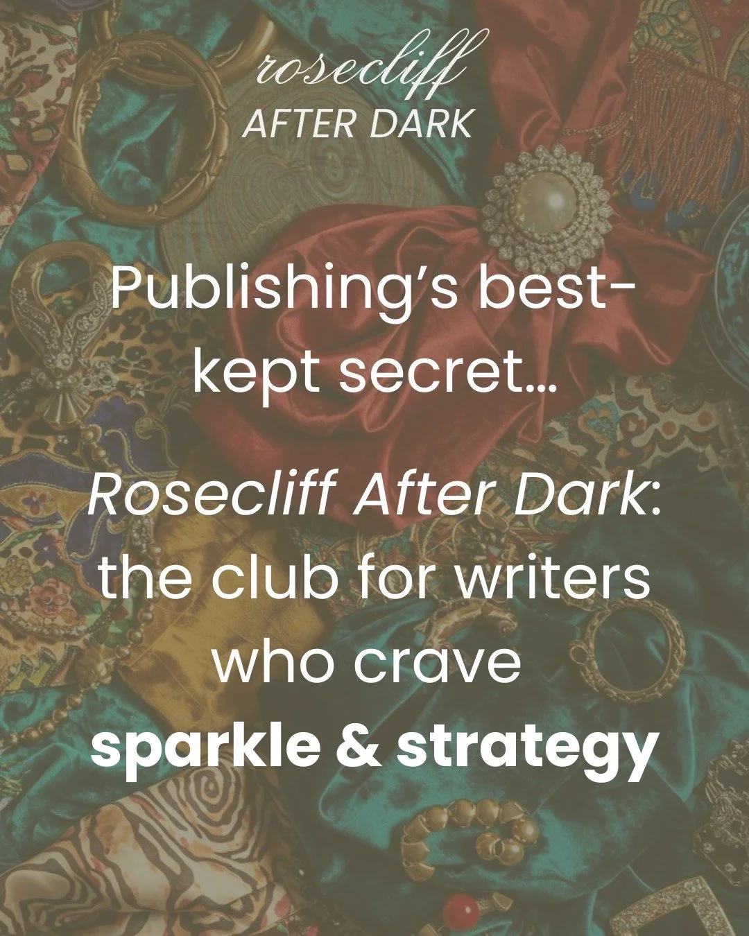 We turned publishing into a night out.
And yes, we brought party favors. 

Rosecliff After Dark is a glam literary soir&eacute;e where publishing gets unfiltered, unexpected, and&mdash;finally&mdash;glamorous. Writers get real critique, real cocktail