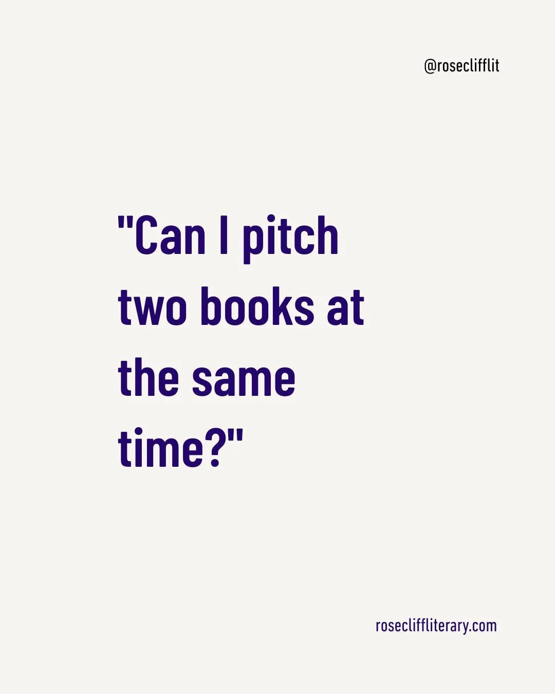 Pick the book that's ACTUALLY ready
Not the one you like better.
Not the one that feels "safer."
The one that's polished, revised, and would make you proud if an agent requested the full tomorrow. 

Save the other book for later
If this one