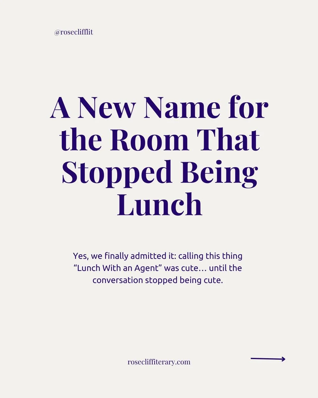 We need to talk about the name.

&ldquo;Lunch With an Agent&rdquo; was adorable in the way a tiny little sandwich is adorable. 🥪
And then the questions stopped being sandwich questions.

Somewhere along the way, y&rsquo;all showed up asking things l