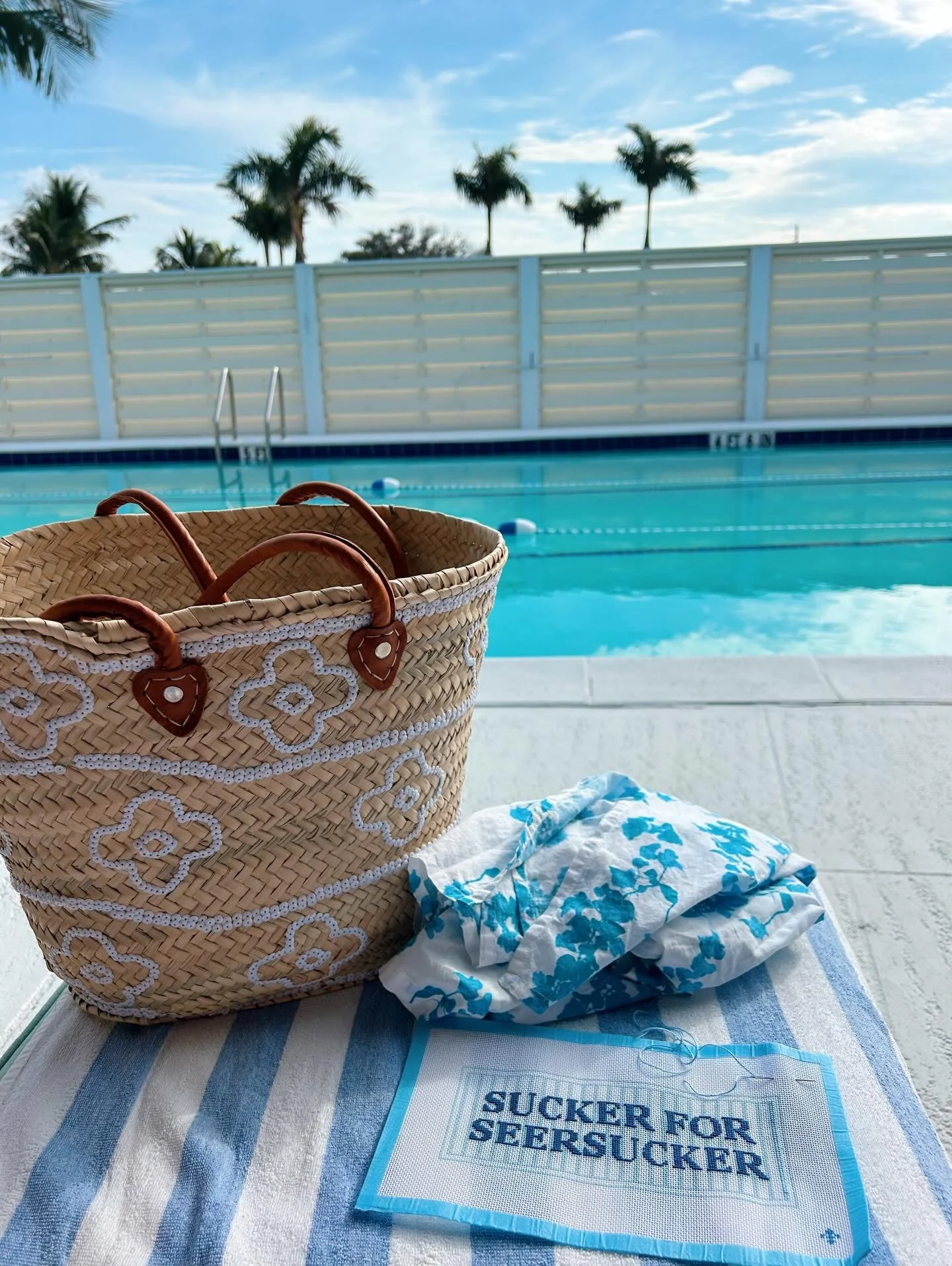 Poolside Stitching 💙