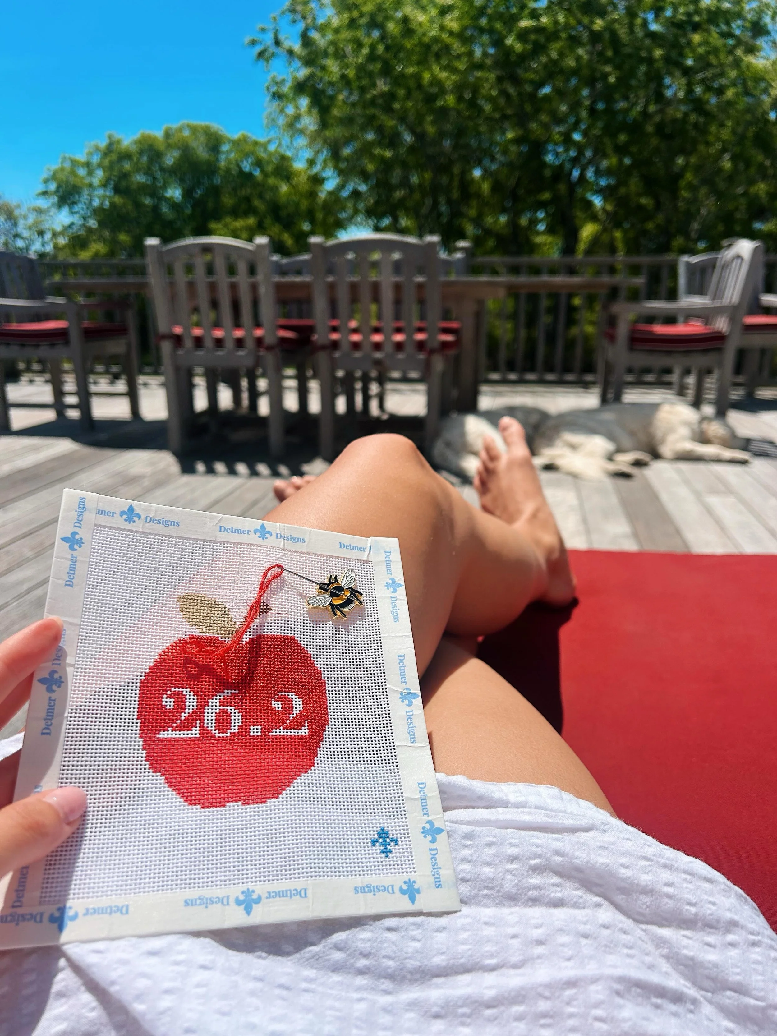summer stitching has begun, swipe right to see my stitching buddy 💌 canvas coming to the website soon and is available @ritasneedlepoint and @lycettedesigns! Restocks slowly arriving!