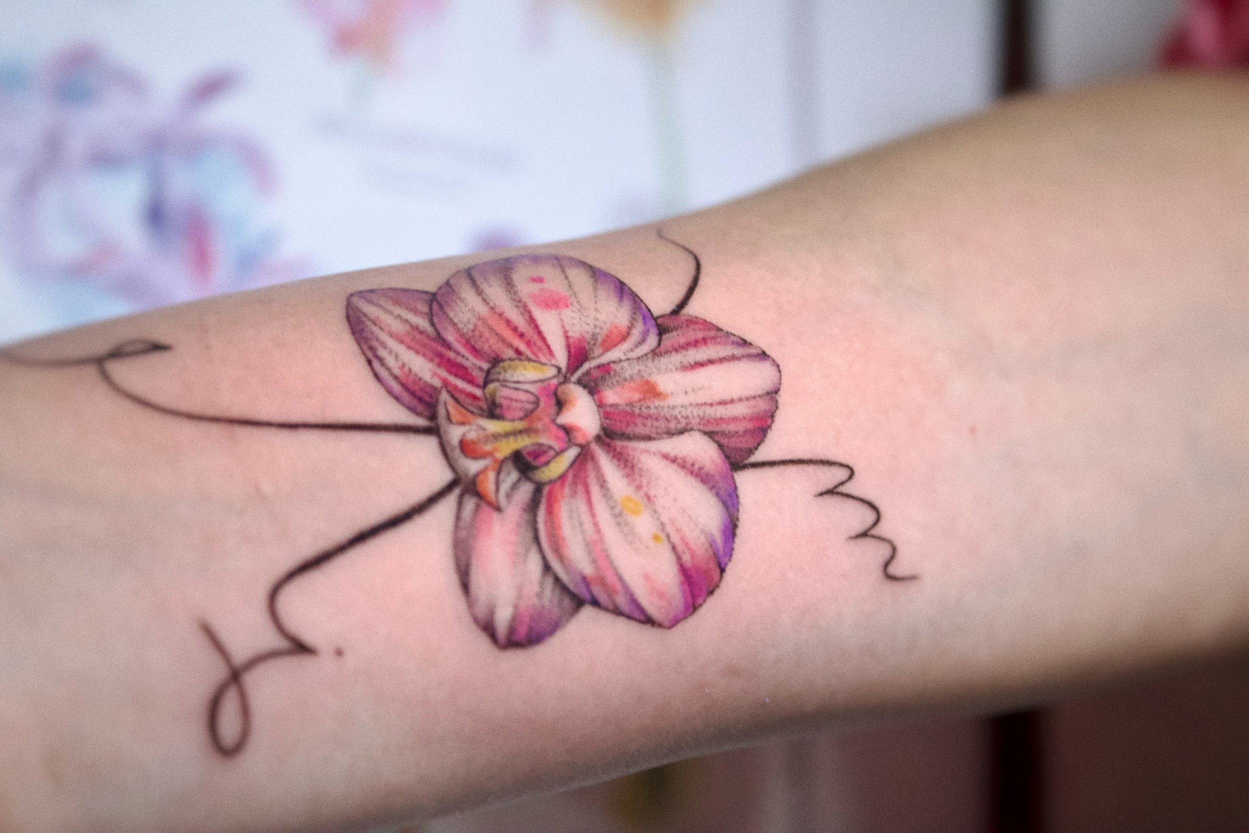 tatuaje lourdes garcia cordoba Veracruz botanica linea fina acuarela
