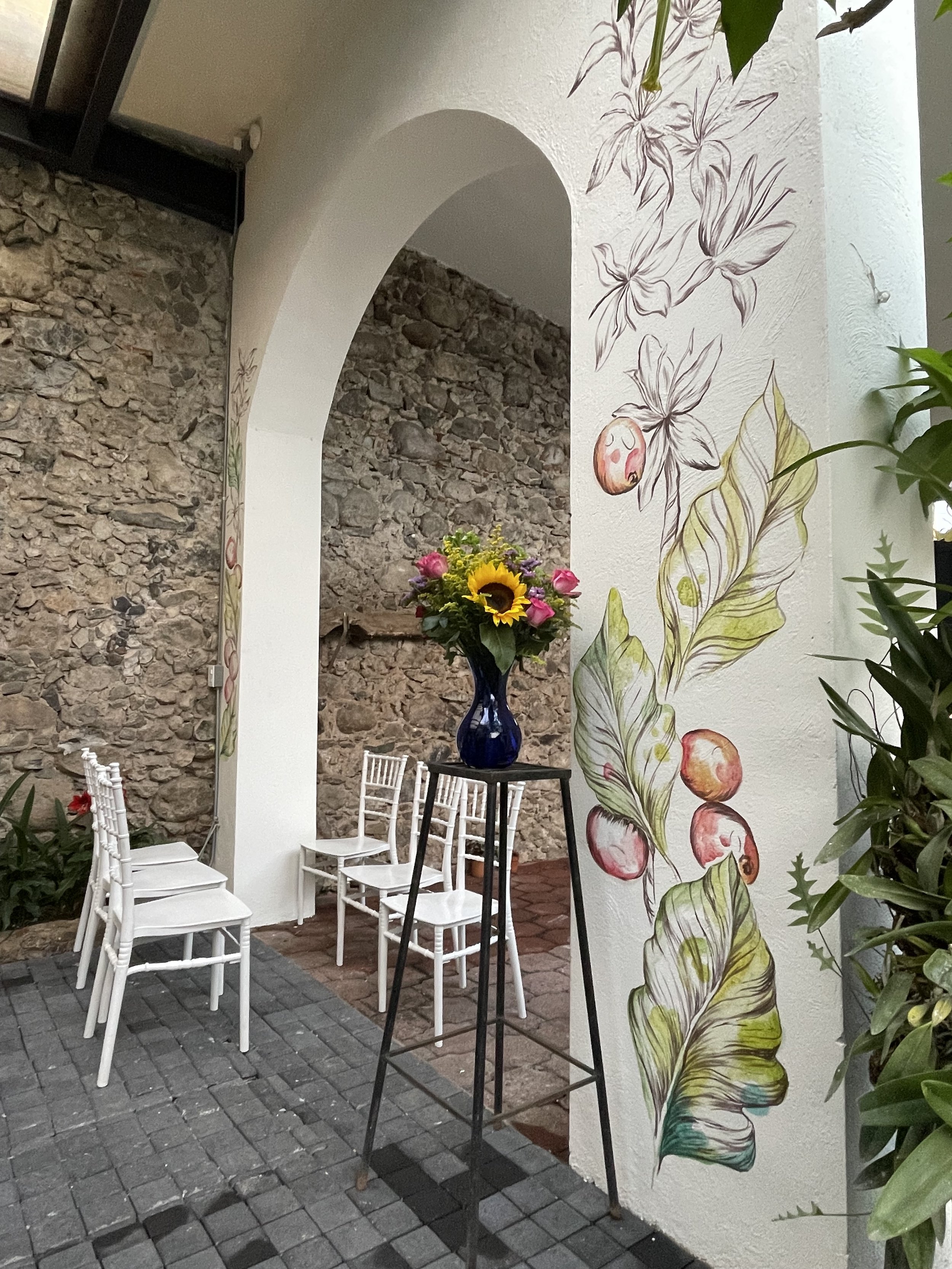 MURAL ACUARELA Y BOTANICA LOURDES GARCIA COSCOMATEPEC VERACRUZ