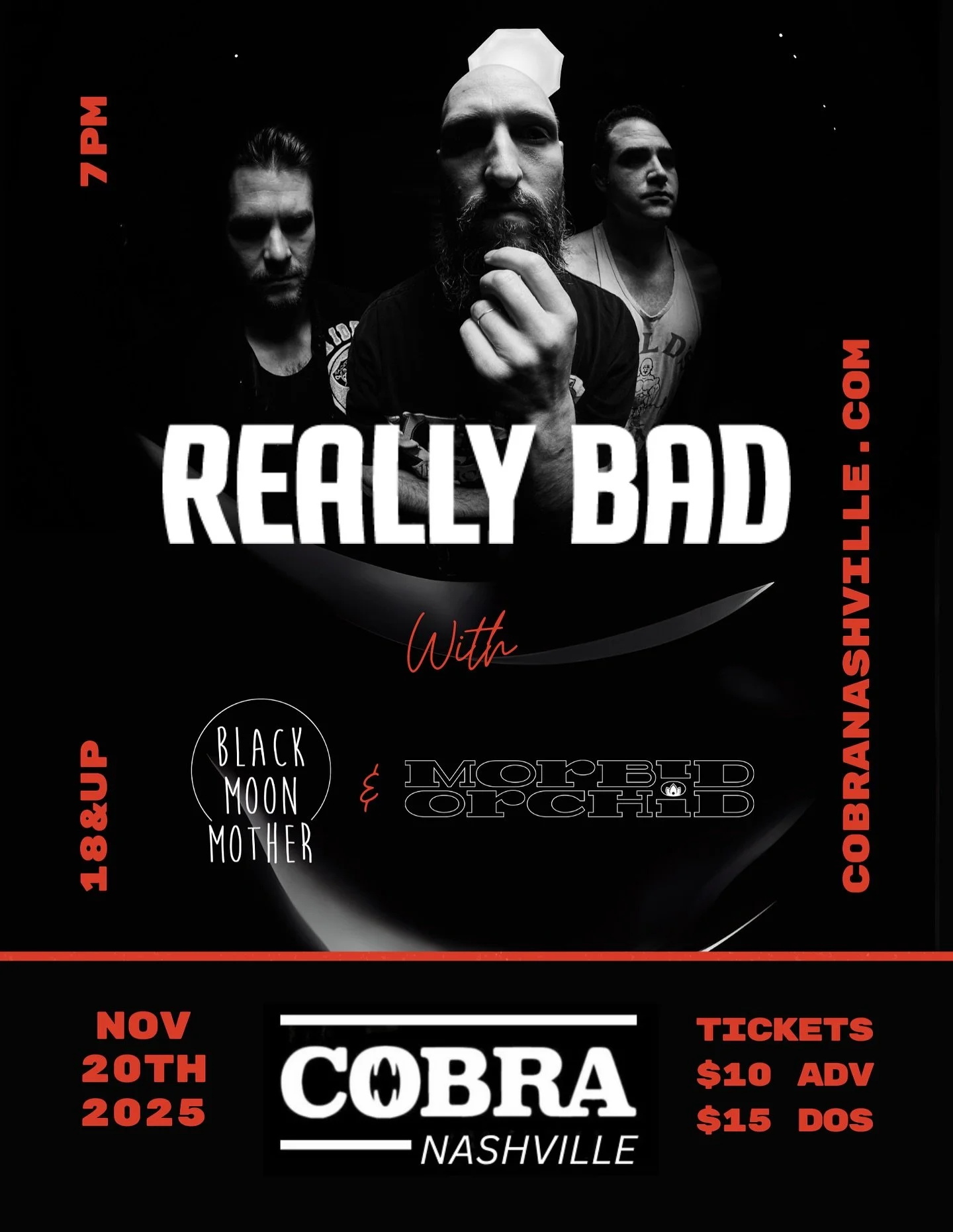 Final show for 2025. gonna be a banger at @the_cobra_nash w @morbyorchy &amp; @blackmoonmother 

Ticket link in bio 🤘