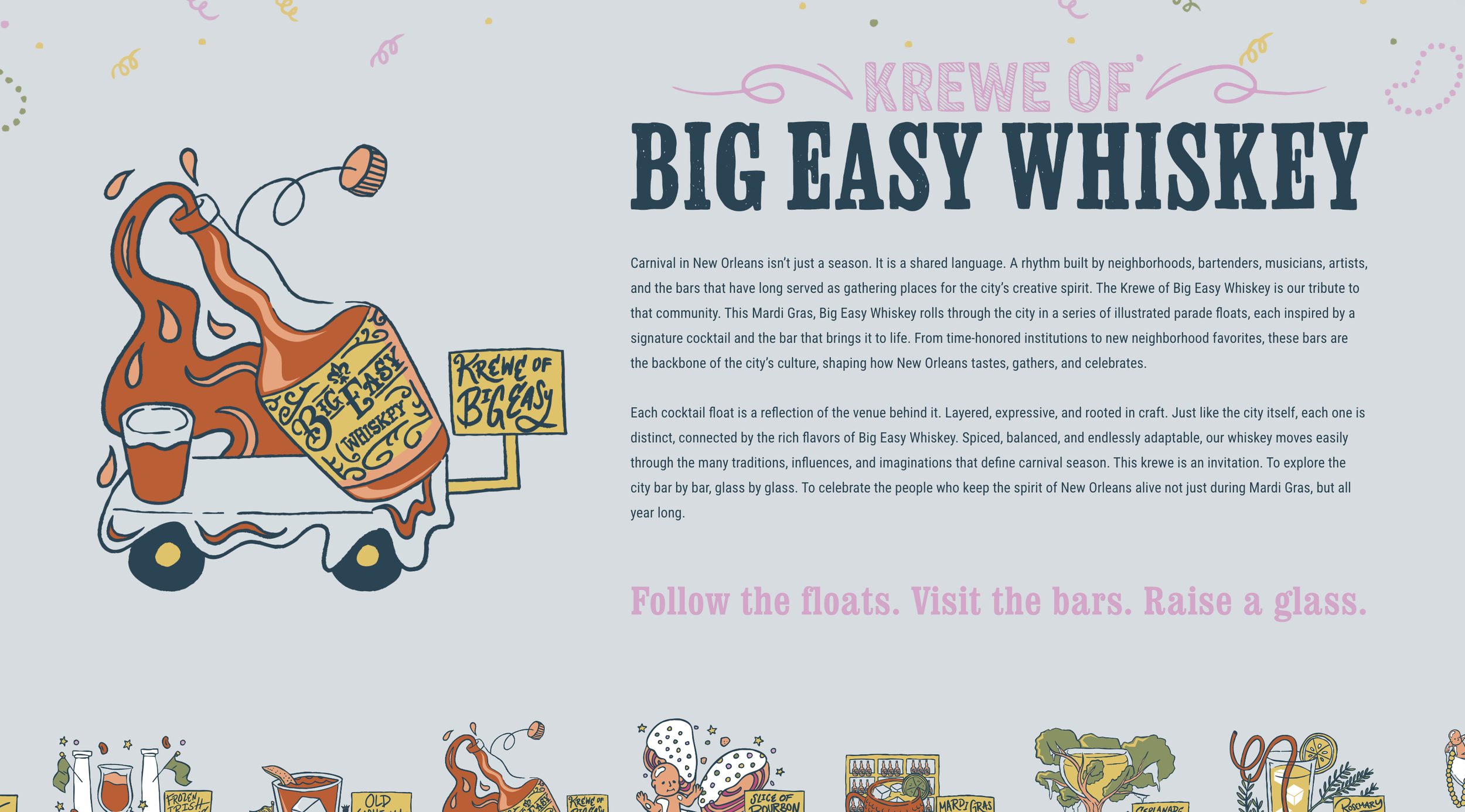 Krewe of Big Easy Whiskey Landing Page