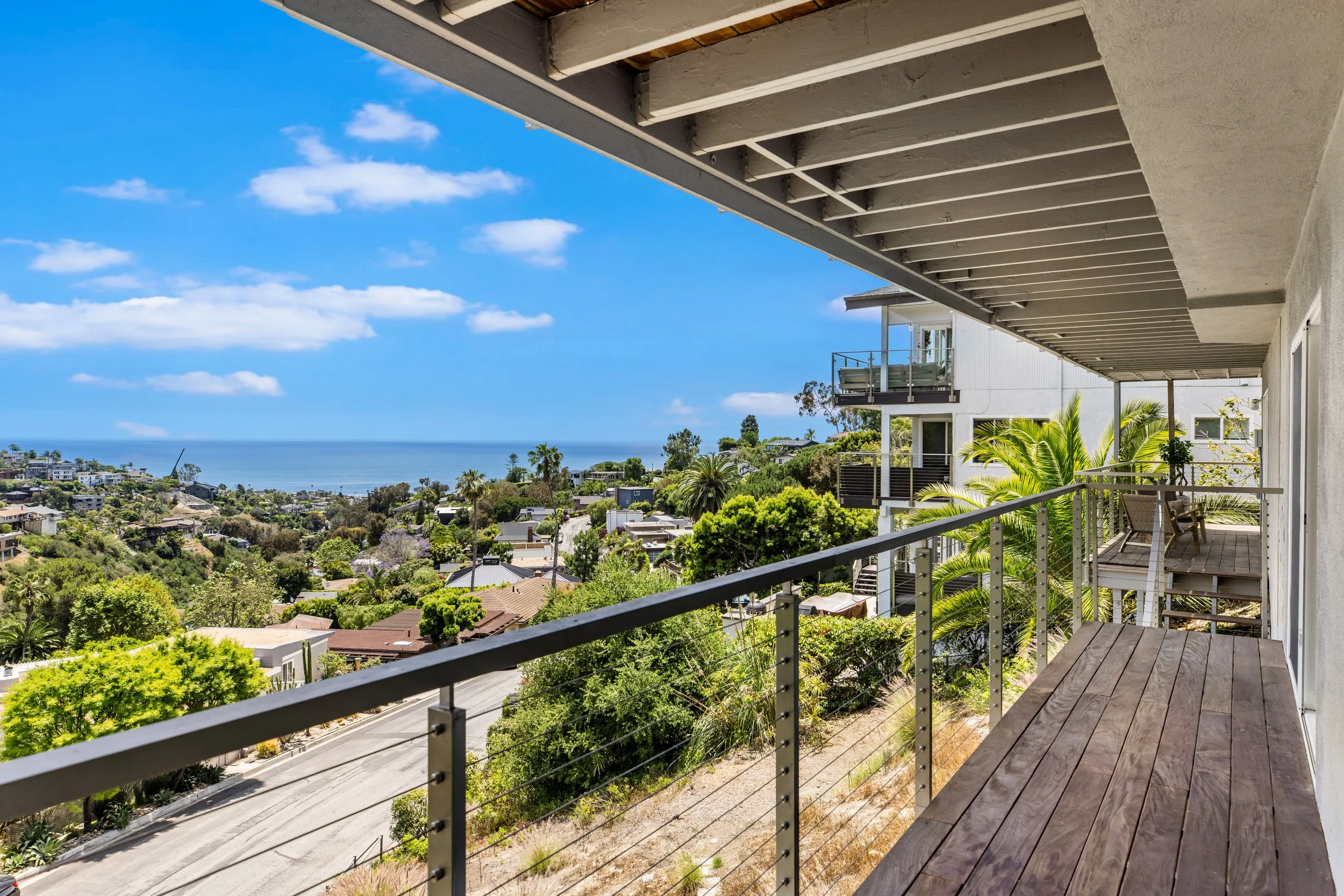 Ocean view balcony on the lower level