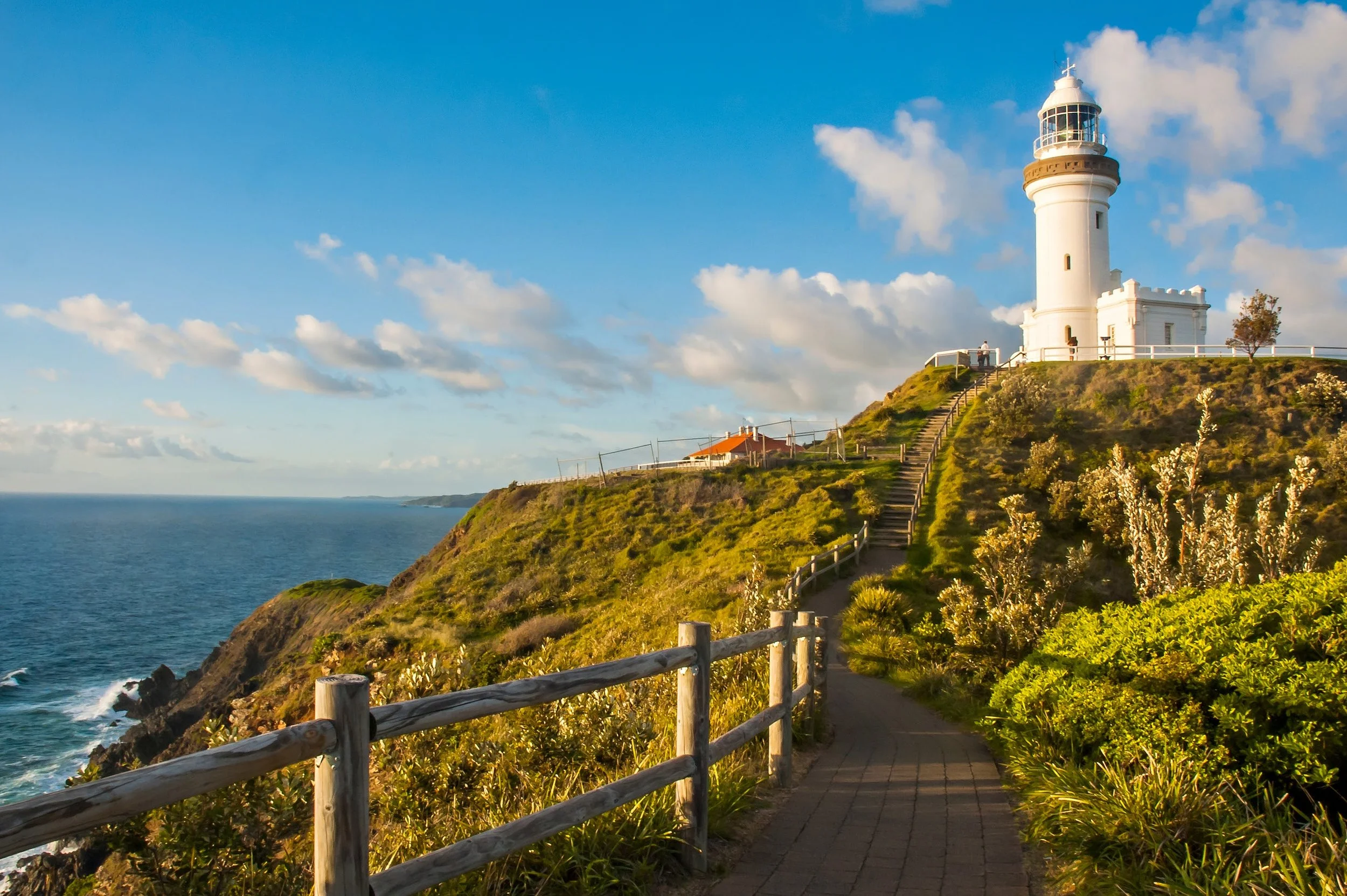 Byron Bay NSW lighthouse on the headland, an Oke Building service area