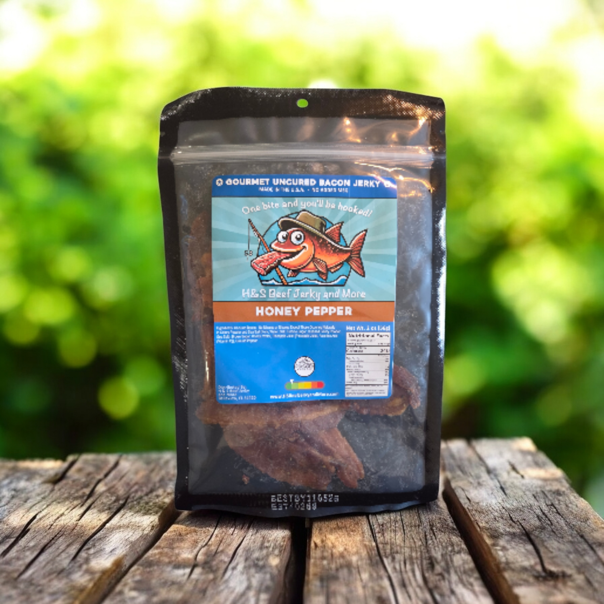 Honey Peppered Uncured Bacon Jerky