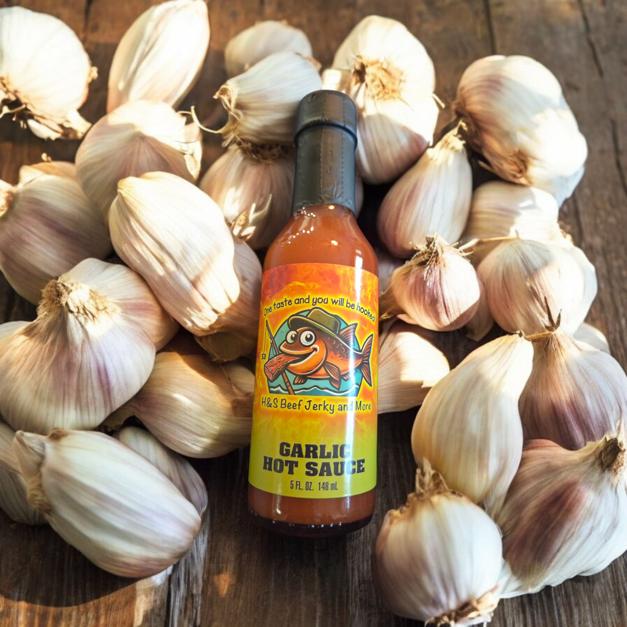 GARLIC Hot Pepper Sauce - 5 oz