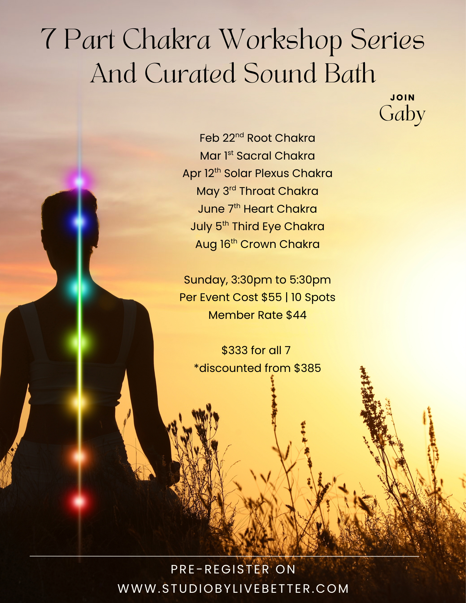 7-Part Chakra Workshop Series with Sound Bath