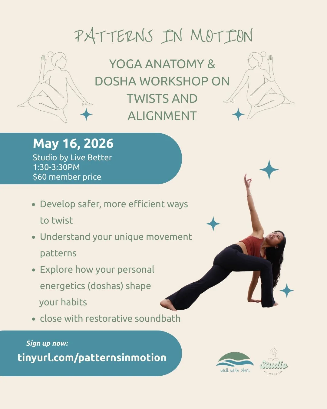 Patterns in Motion: A Yoga Anatomy & Dosha Workshop on Twists and Alignment