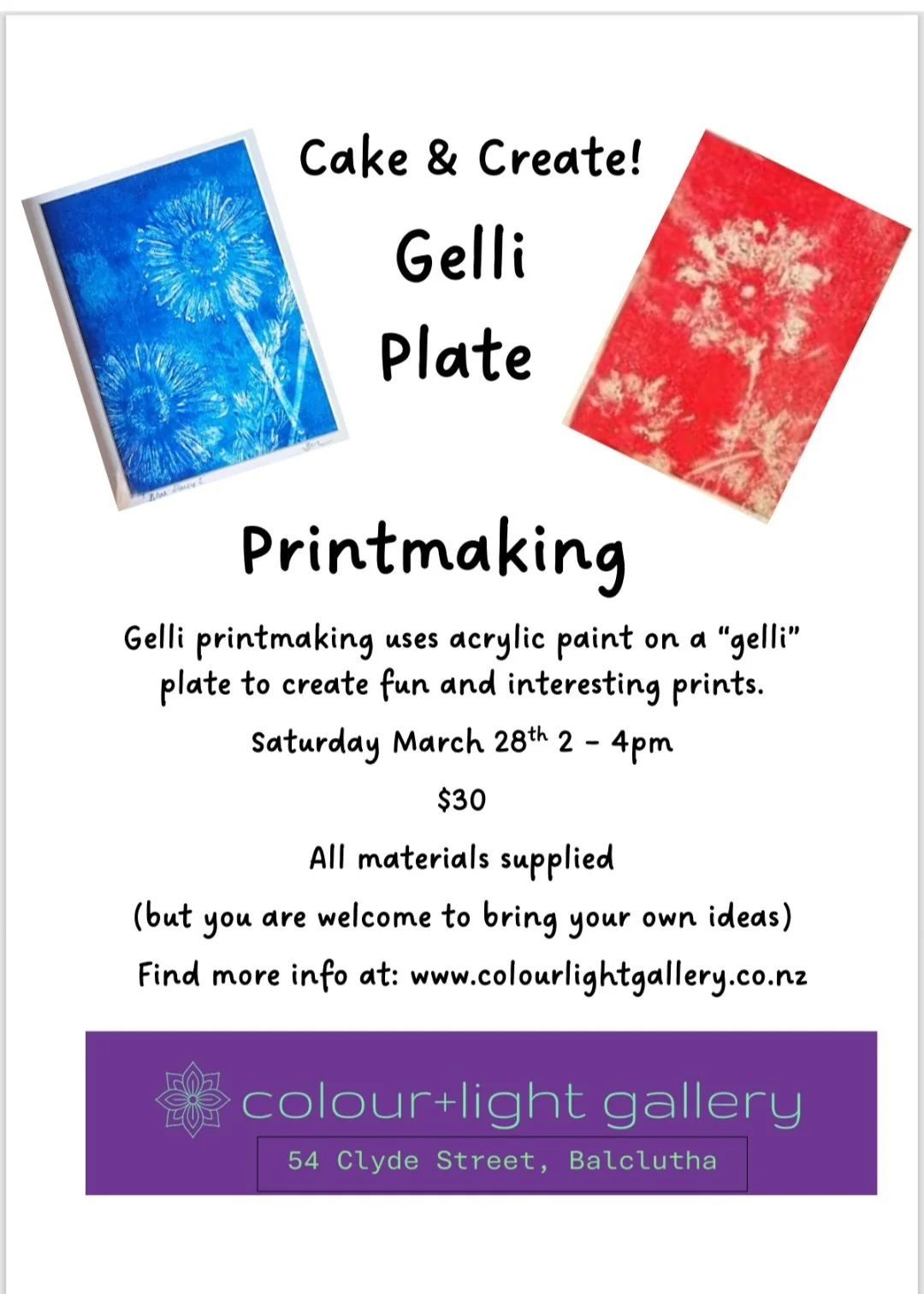 Cake & Create Geli Plate Printing
