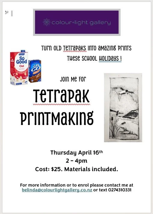 School Holiday Tetrapak Printmaking Class