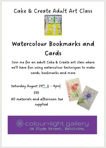 Cake & Create Watercolour bookmarks and cards