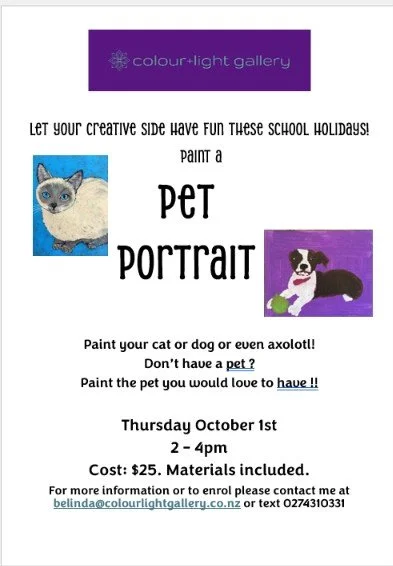 Pet Portrait School Holiday Class