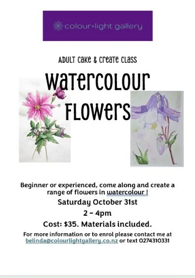 Cake & Create Adult Watercolour Flowers