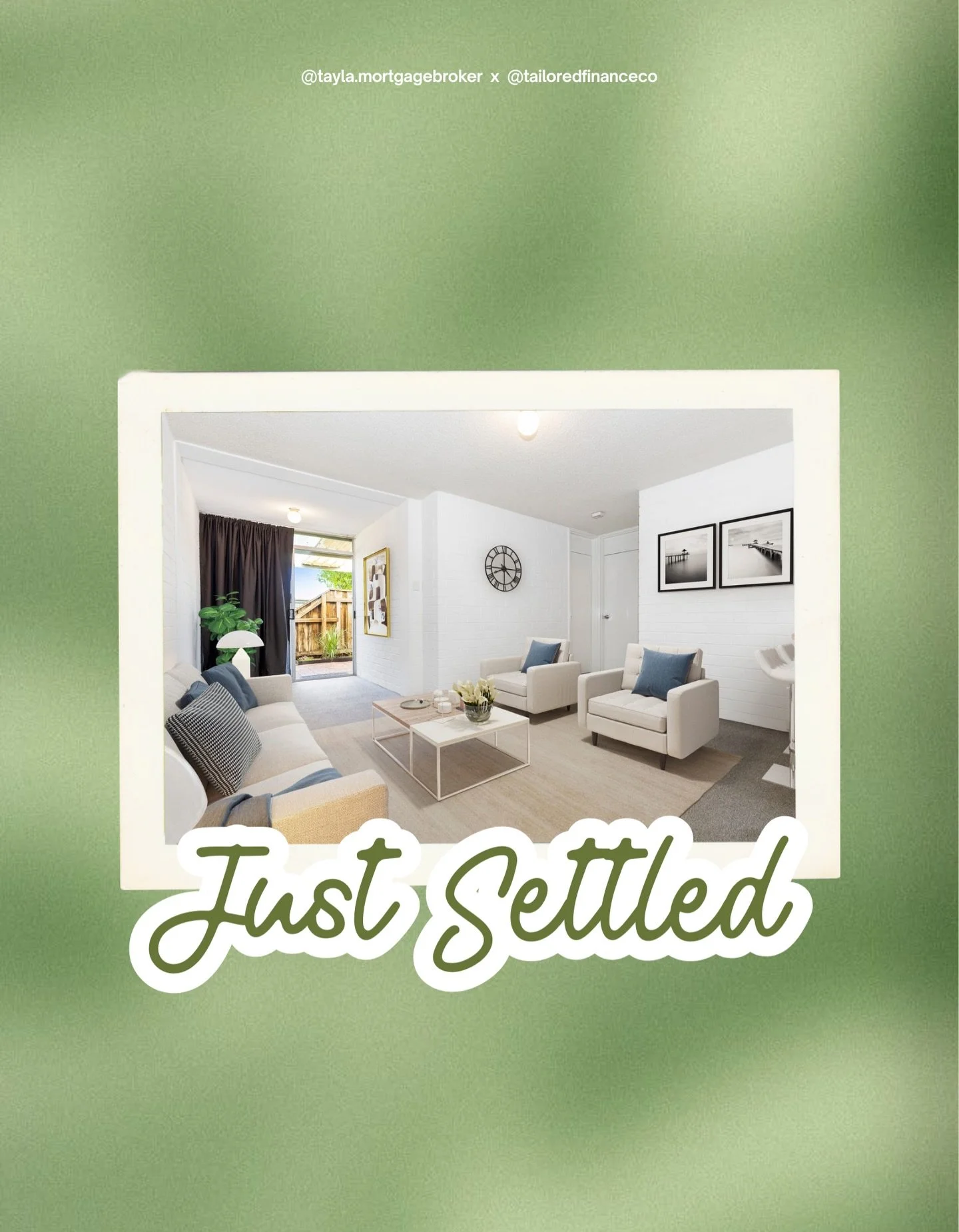 Just Settled! This one settled a little while ago but I&rsquo;m busy behind the scenes &amp; slightly behind on content&hellip;&hellip;&hellip; 

The perfect space to call home! This little gem was purchased off market with the help of a Buyers Agent