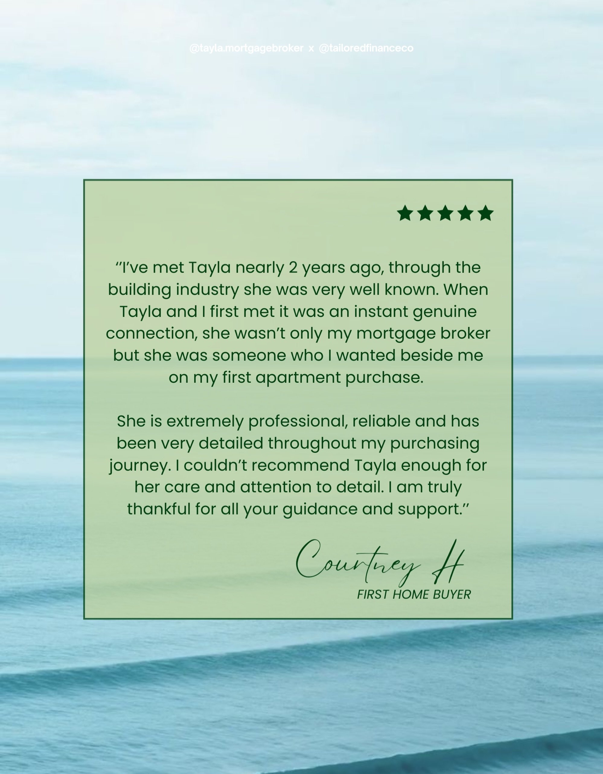 What a privilege it was to help this gorgeous lady get out of the rental market, and into her very own home!! 

Courtney&rsquo;s journey was one I&rsquo;ll always be grateful to have been part of 💚

Thank you for trusting me to guide you through suc