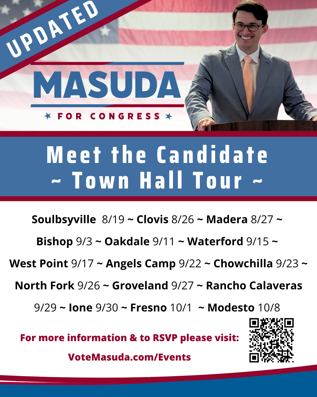 Masuda Announces Town Hall Tour &amp; Challenges McClintock to Debate