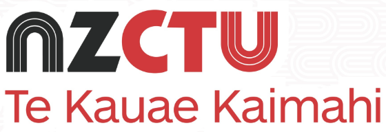 New Zealand Council of Trade Unions text logo reading 'NZCTU' and the slogan 'Te Kauae Kaimahi' in red and black.