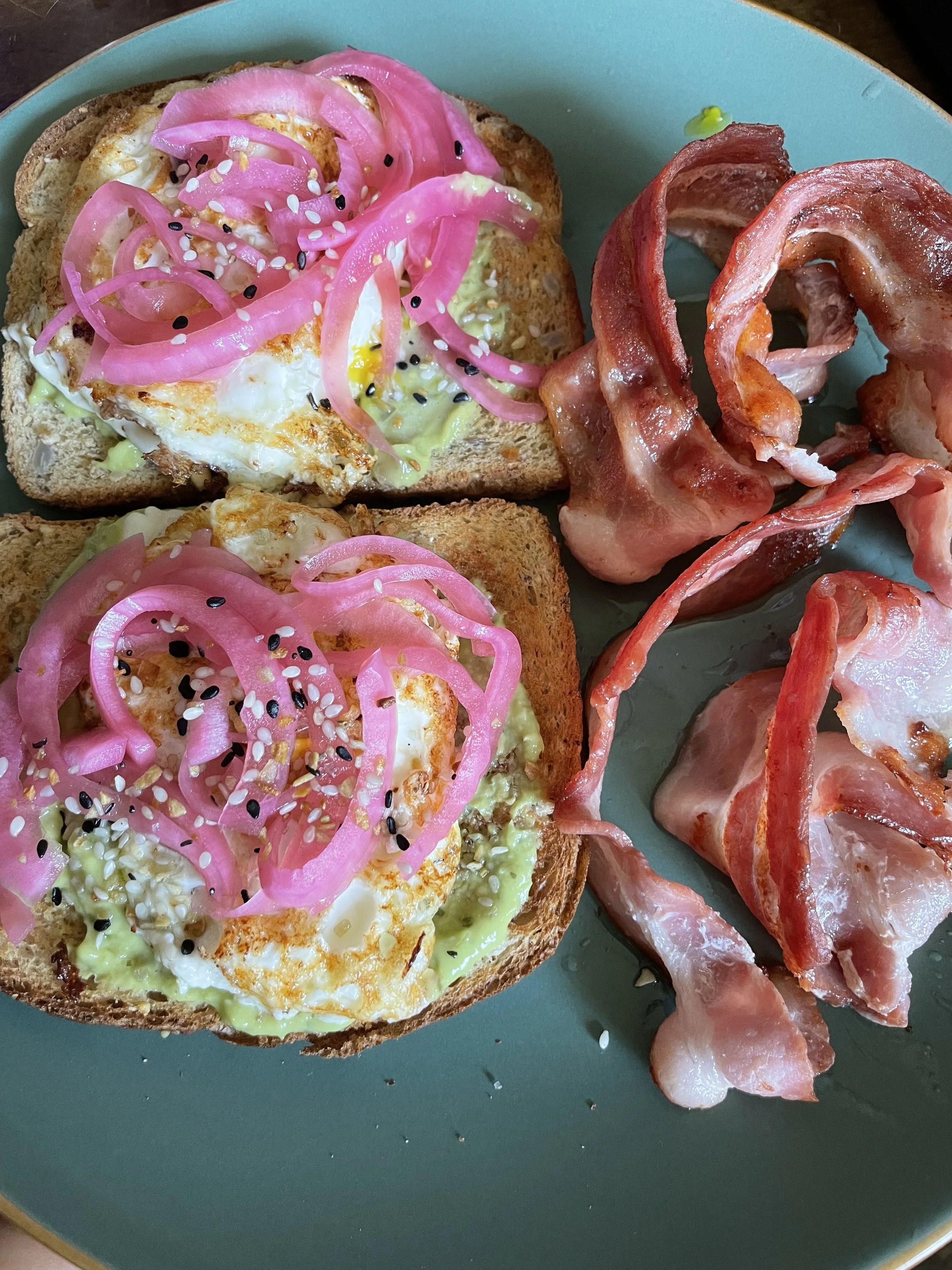 Avocado Toast & Pickled Red Onions
