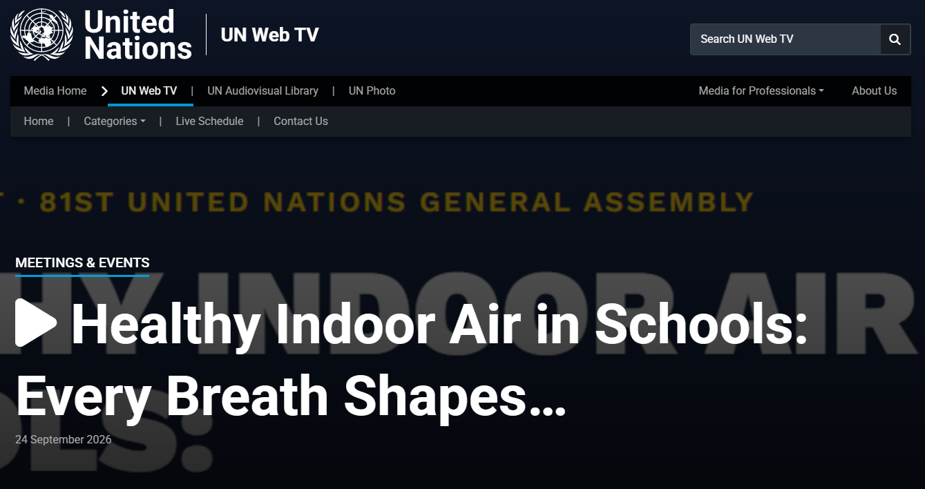 Link to the UN conference on Healthy Indoor Air in Schools