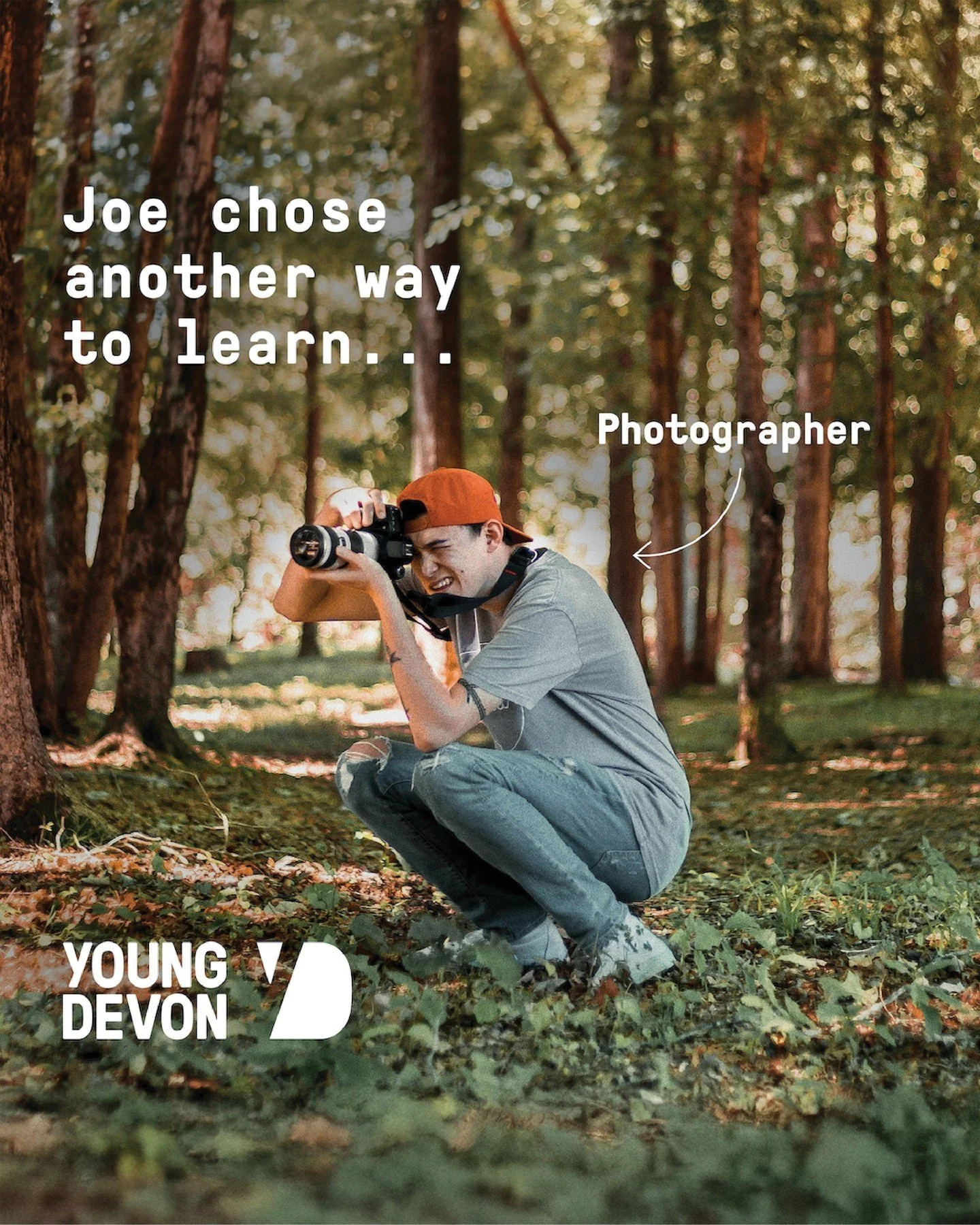 Unlock your future, choose a different way to learn with Young Devon.

Tom chose a different path. Today, he&rsquo;s a skilled photographer.

Are YOU looking for another way to learn? 🙋🙋&zwj;♀️

We offer FREE short courses for 16&ndash;25 year olds