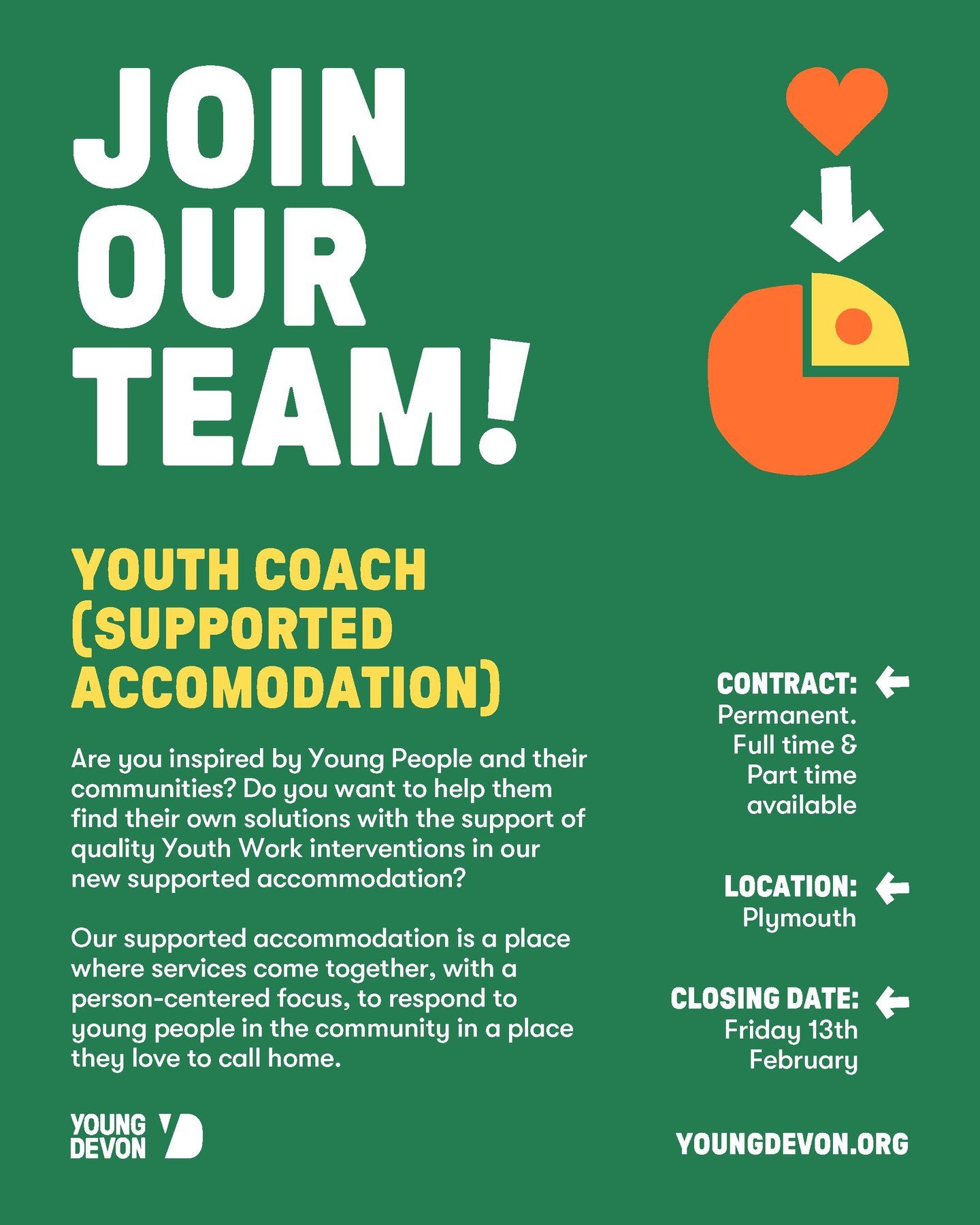 We're hiring!

Are you inspired by Young People and their communities? Do you want to help them find their own solutions with the support of quality Youth Work interventions in our new supported accommodation? Then this may be the role for you!

View
