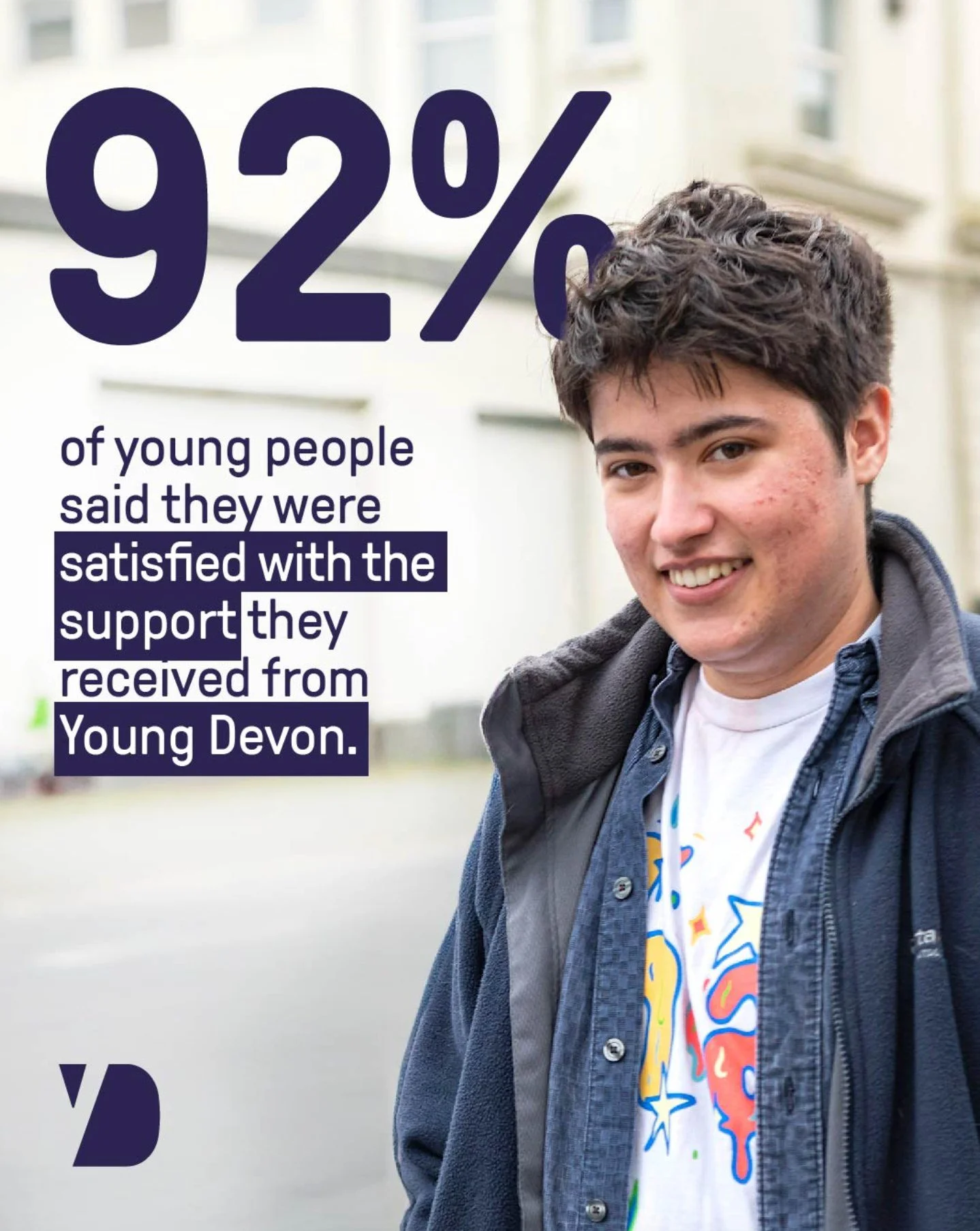 At Young Devon, we make a difference. 💙

We could be the friendly face that gets you out the house, someone to talk to when things get complicated, or help when you need it the most.

👉 If you're a young person in Devon looking for support, we're h