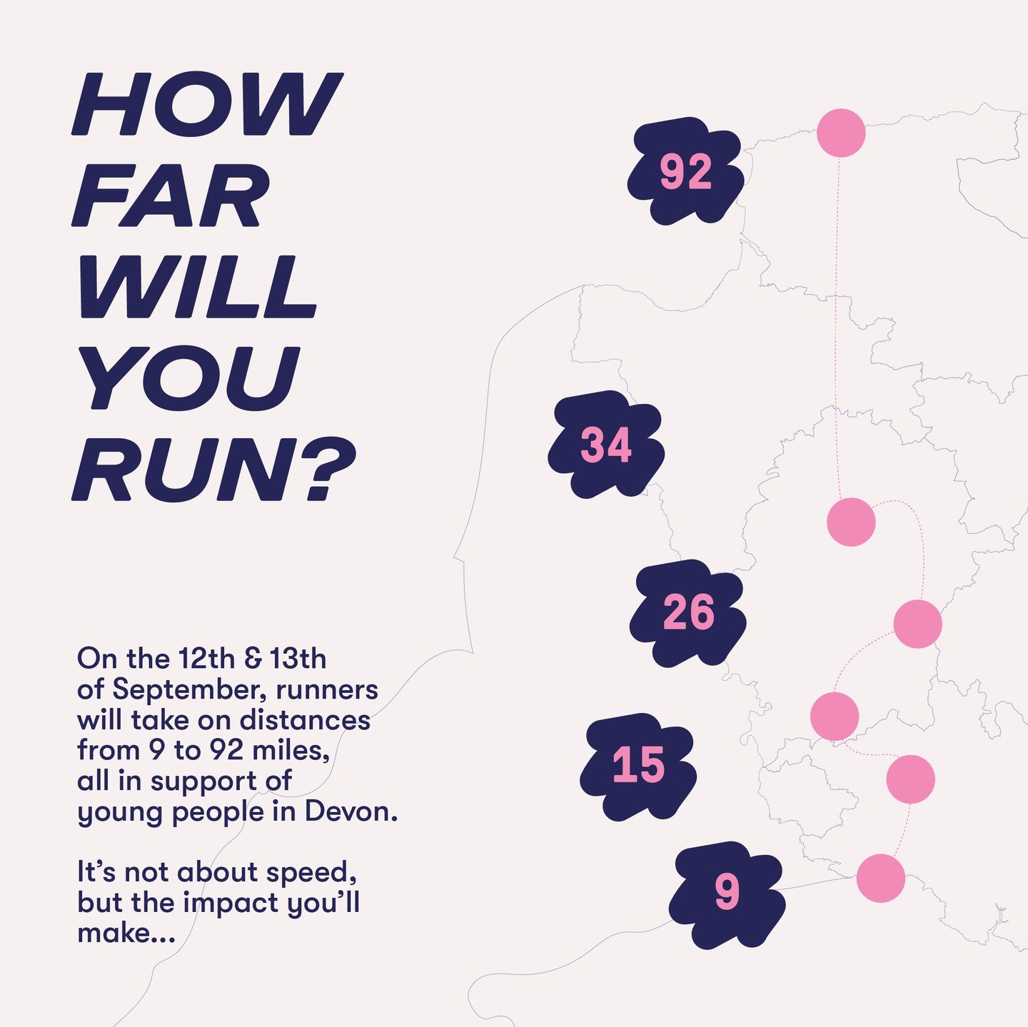 Every step you take helps support young people right here in Devon. 

It's not about speed. It's about showing up. 💪
Which distance are you taking on? 

Visit the link in bio to sign up!